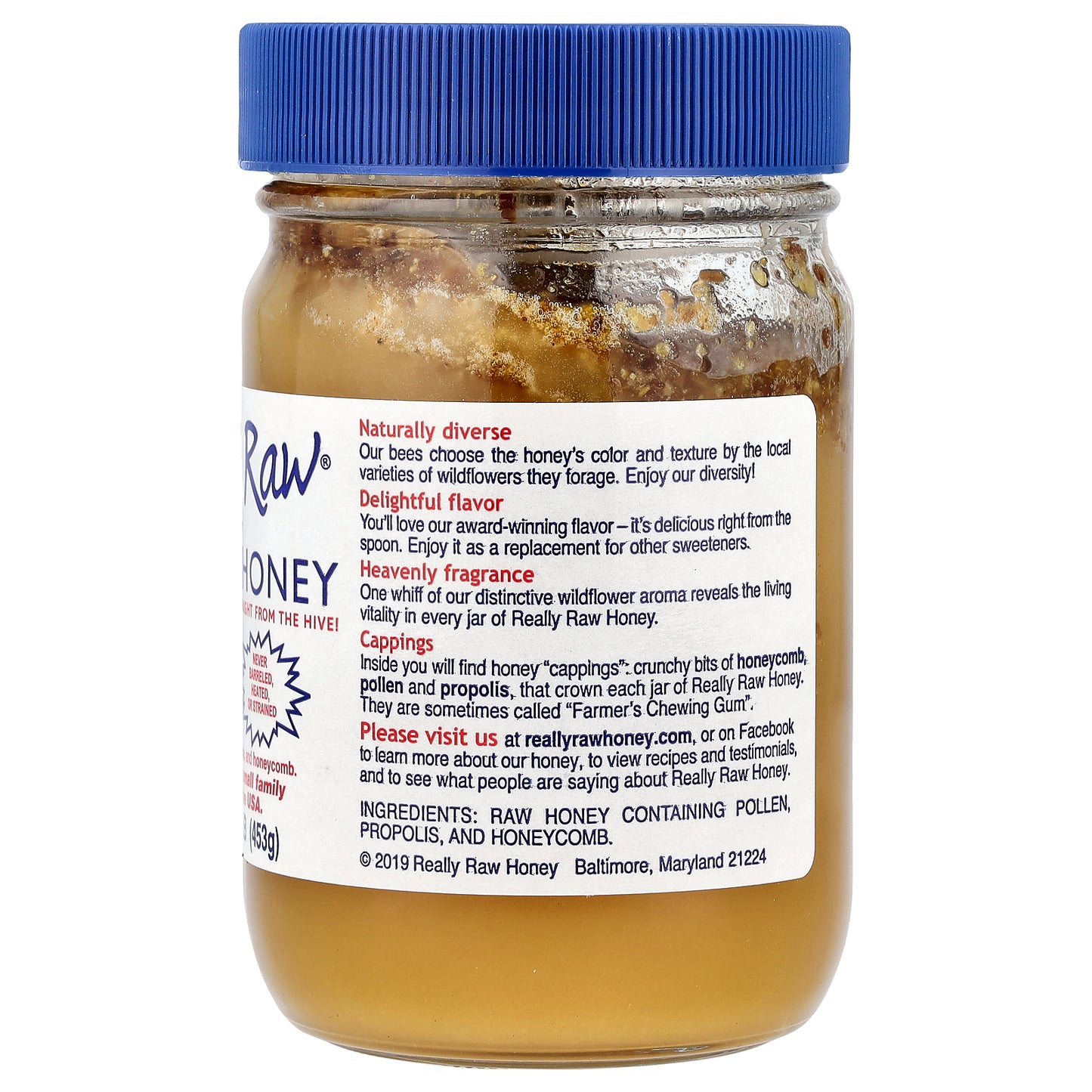 Really Raw Honey, Honey, 1 lb (453 g)