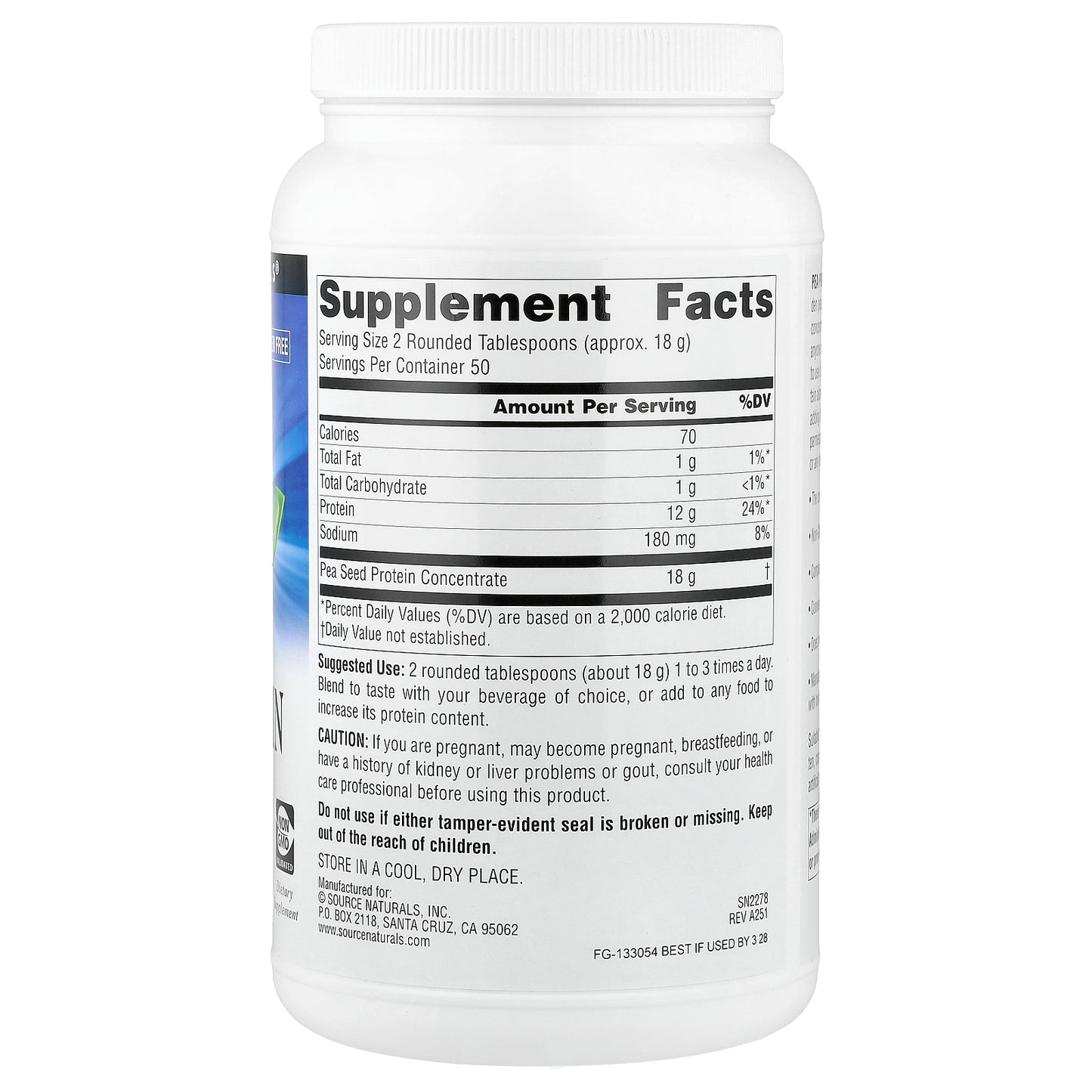 Source Naturals, Pea Protein Power™, 32 oz (907.18 g)