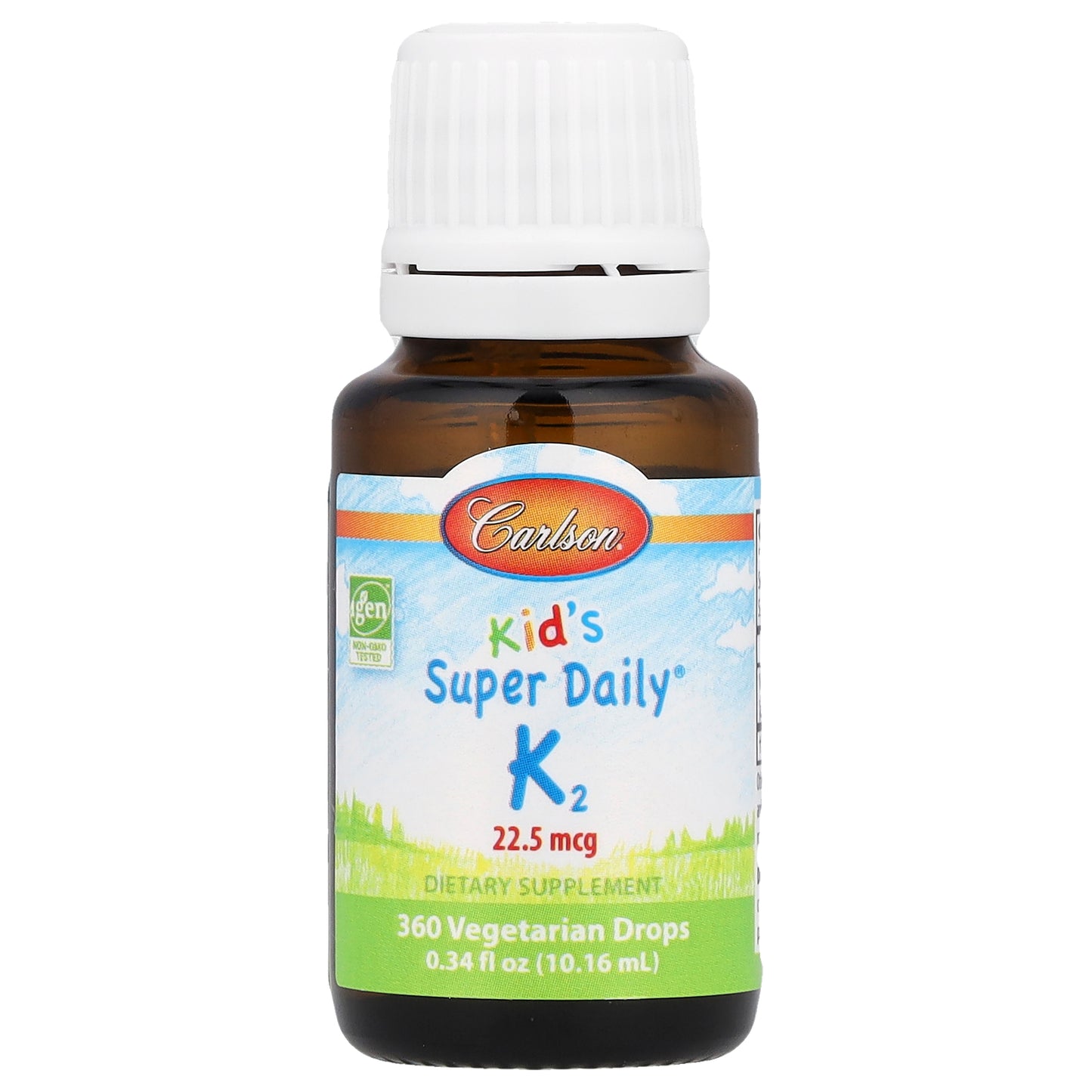 Carlson, Kid's Super Daily® K2, 22.5 mcg, 0.34 fl oz (10.16 ml)