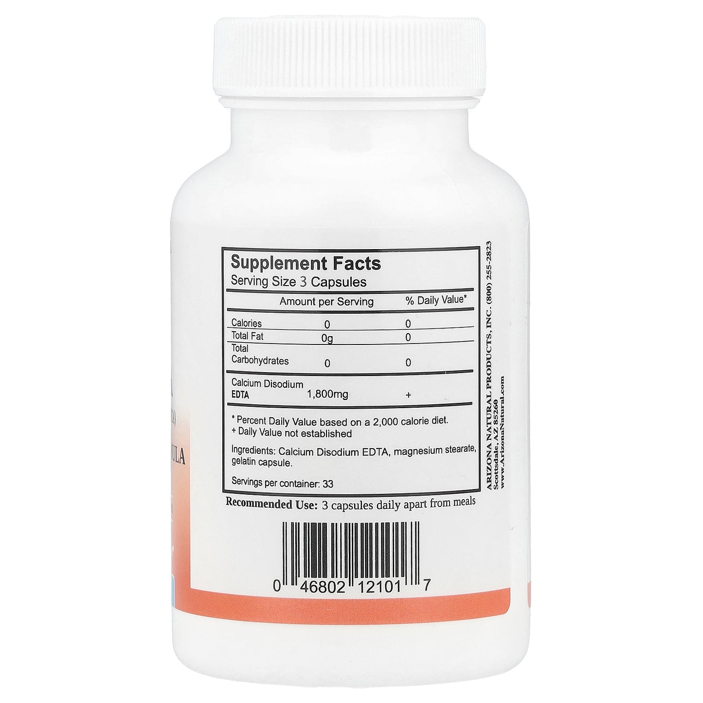 Arizona Natural, EDTA, 600 mg, 100 Capsules