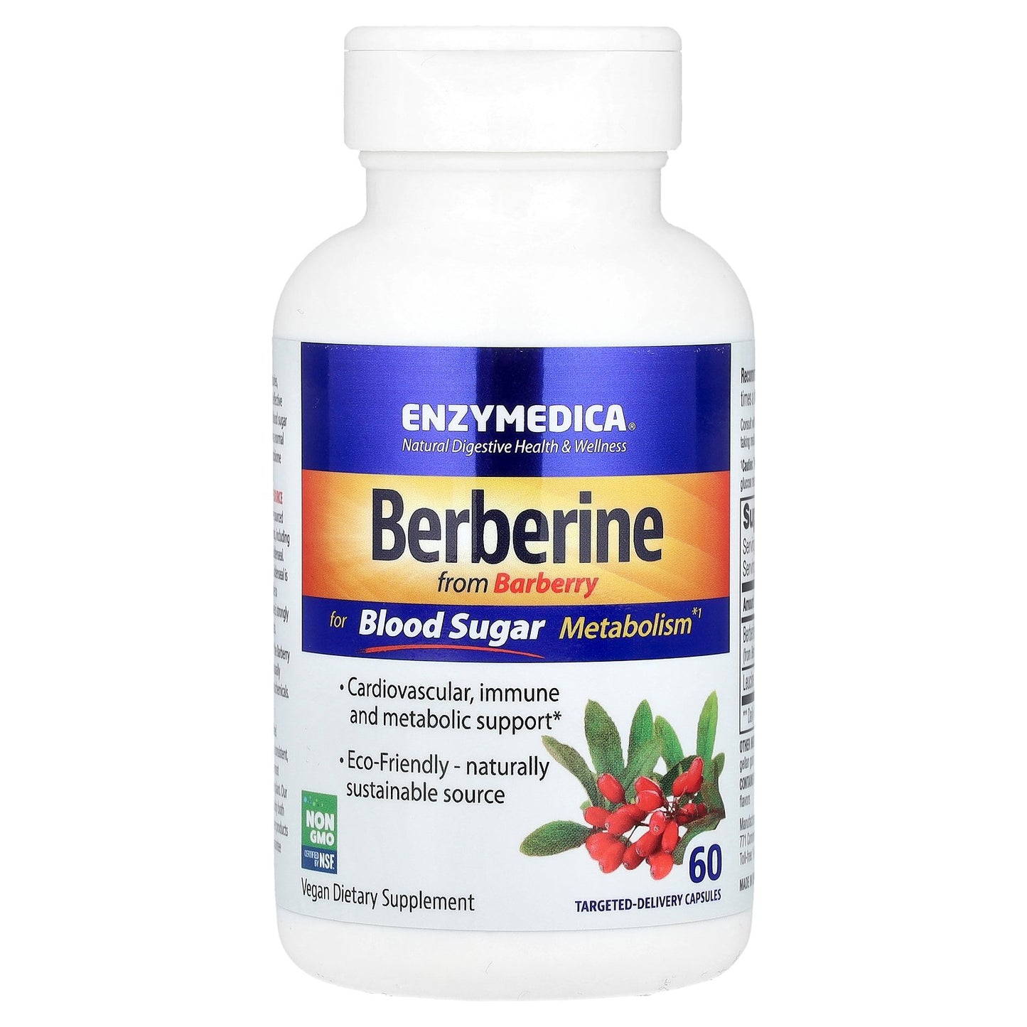 Enzymedica, Berberine, 60 Targeted-Delivery Capsules