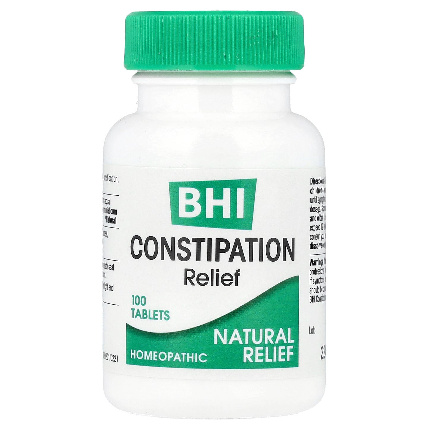 MediNatura, BHI, Constipation Relief, 100 Tablets