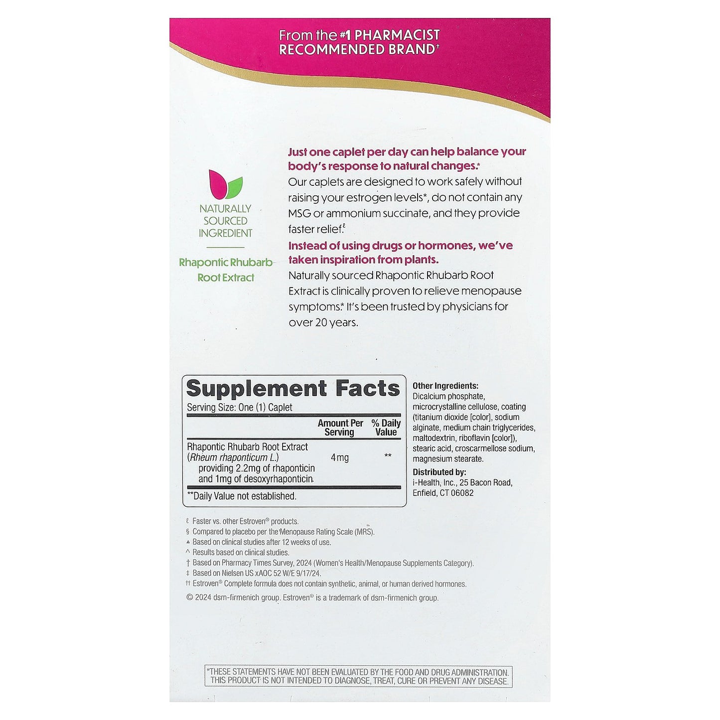 Estroven, Complete Multi-Symptom Menopause Relief, 28 Caplets