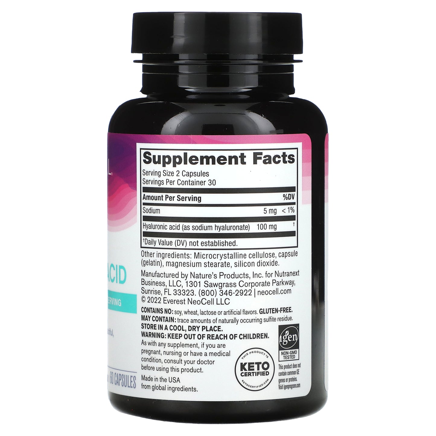 NeoCell, Hyaluronic Acid, 60 Capsules (50 mg per Capsule)