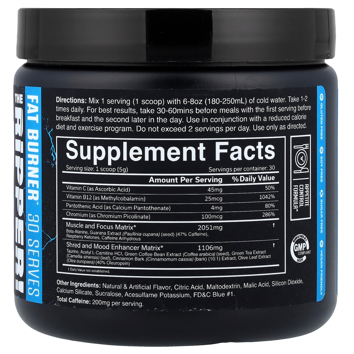 JNX Sports, The Ripper! Fat Burner, Blue Raspberry, 5.3 oz (150 g)