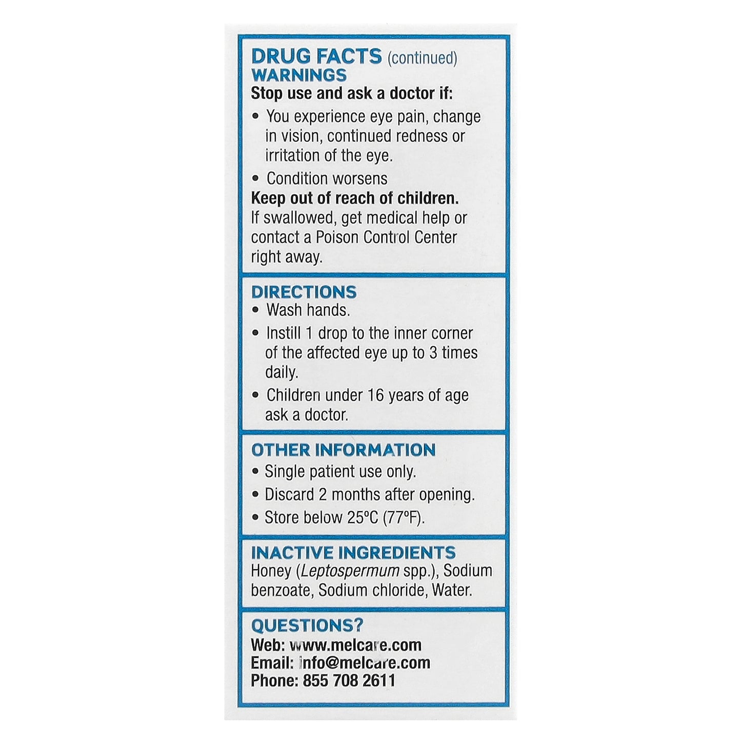 Optimel, Manuka+™ Dry Eye Drops, 0.34 oz (10 ml)