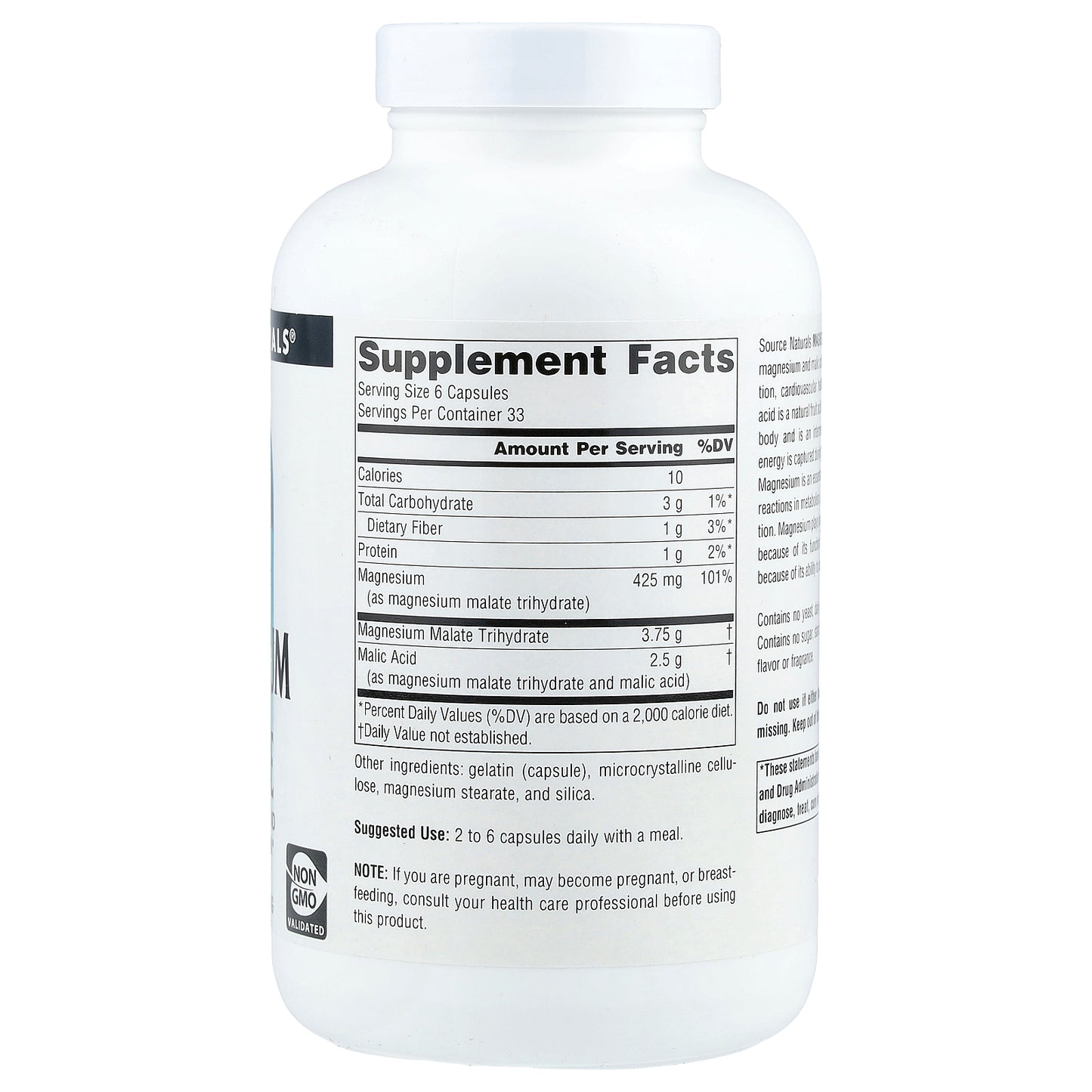 Source Naturals, Magnesium Malate, 200 Capsules