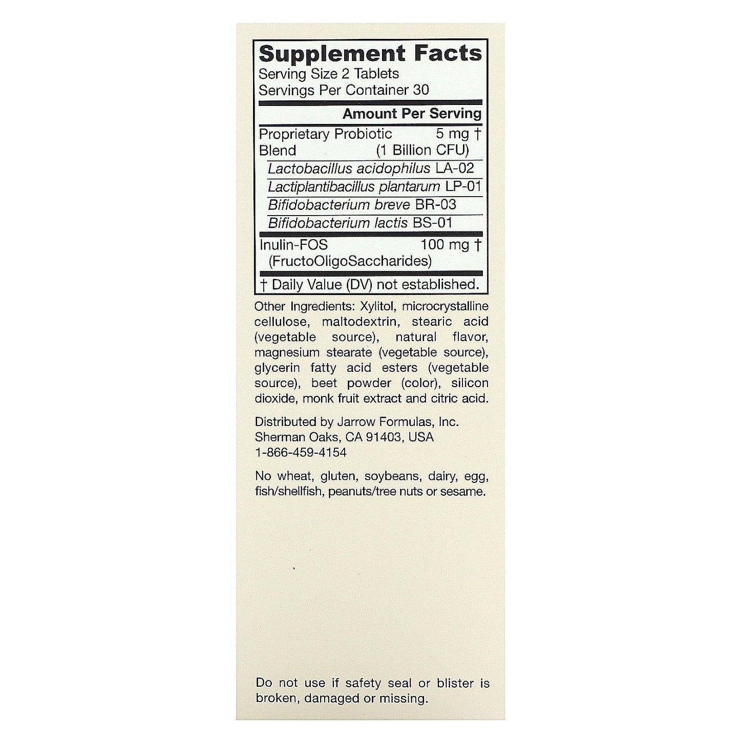 Jarrow Formulas, Vegan Jarro-Dophilus® Kids, Daily Probiotic + Prebiotic, Raspberry, 60 Chewable Tablets (0.5 Billion CFU per Capsule)