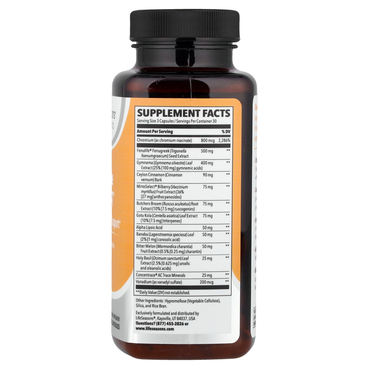 LifeSeasons, Glucose Stabili-T®, Blood Sugar Support, 90 Veg Capsules