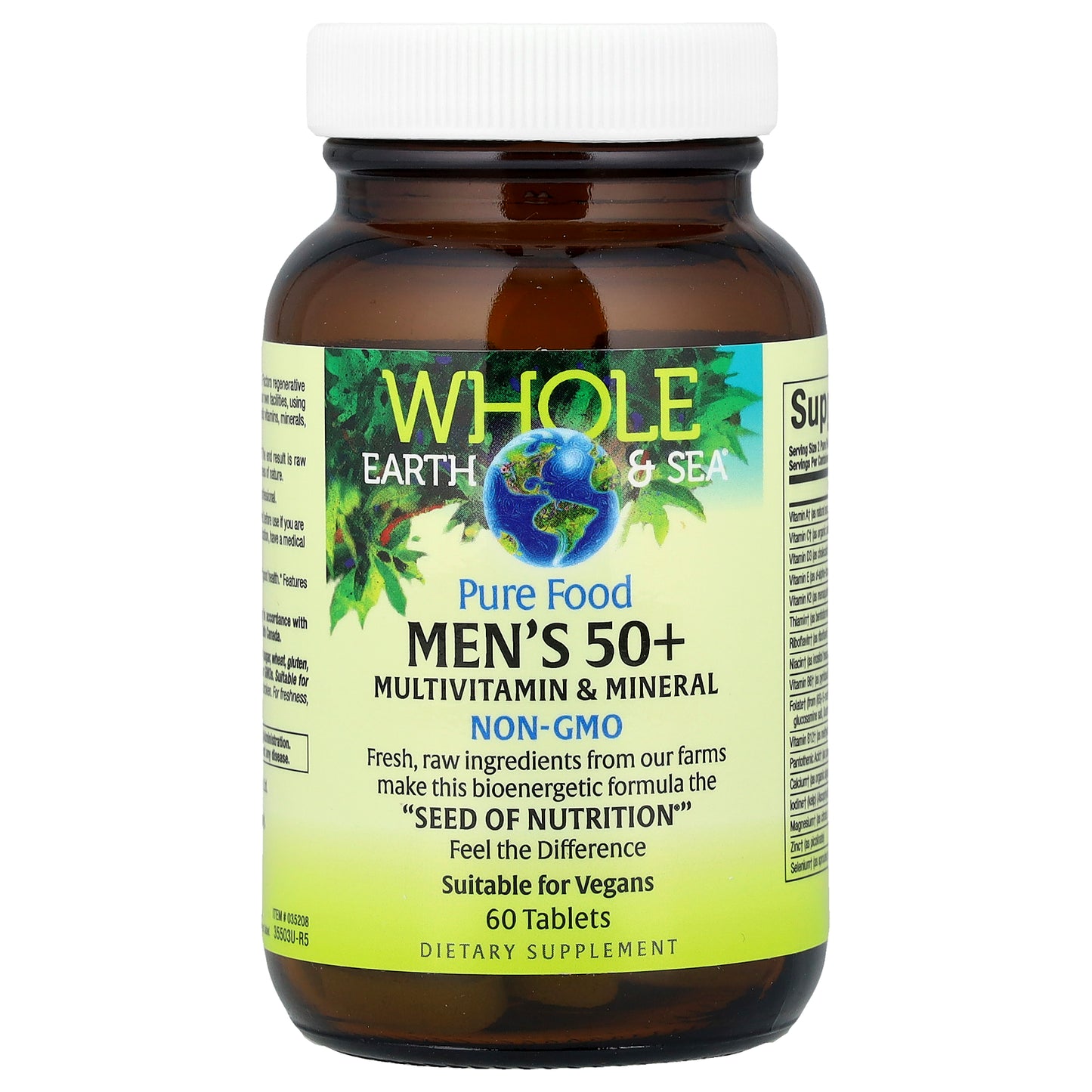 Natural Factors, Whole Earth & Sea®, Men's 50+ Multivitamin & Mineral, 60 Tablets