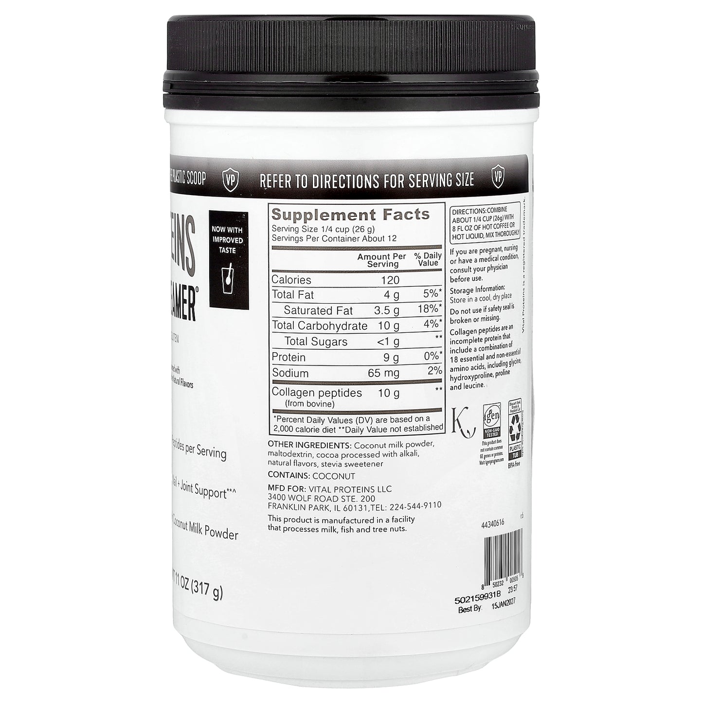 Vital Proteins, Collagen Creamer®, Mocha, 11 oz (317 g)