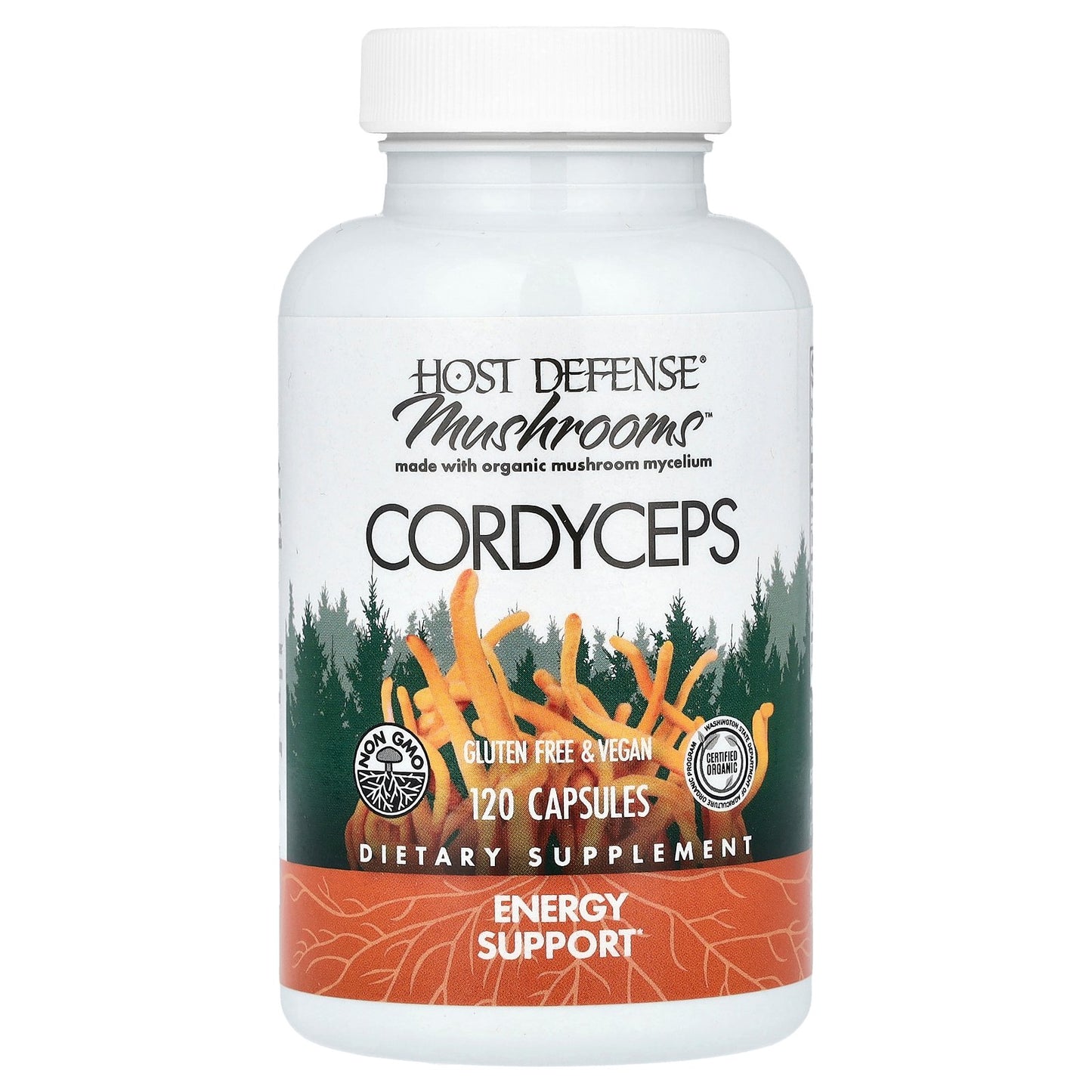 Host Defense, Mushrooms™, Cordyceps, 120 Capsules (0.5 g per Capsule)