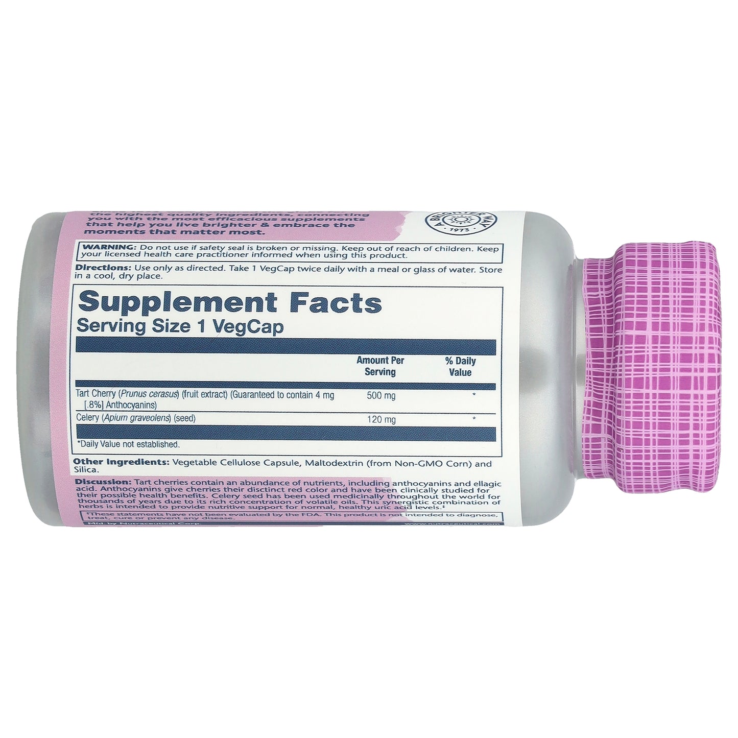 Solaray, Tart Cherry Celery Seed, 60 VegCaps