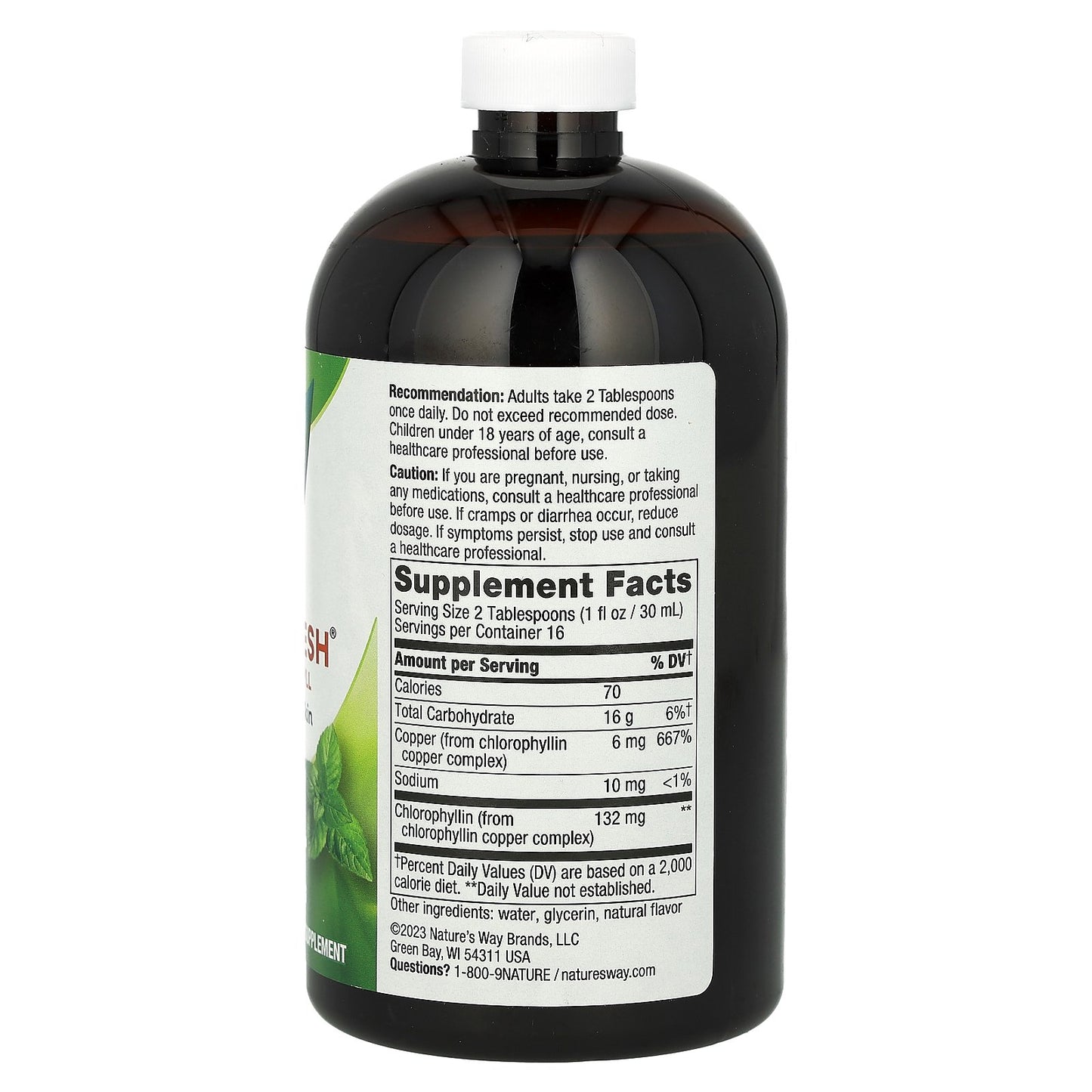 Nature's Way, Chlorofresh, Liquid Chlorophyll, Mint, 16 fl oz (480 ml)