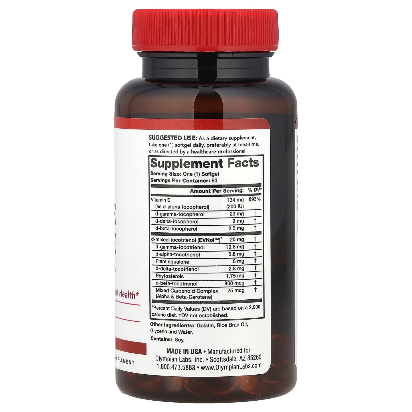Olympian Labs, Vitamin E Complete, 60 Softgels