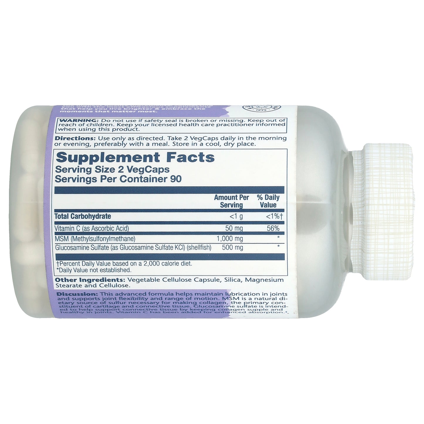 Solaray, MSM & Glucosamine, 180 VegCaps