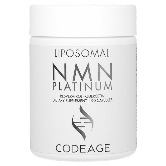 Codeage, Liposomal NMN Platinum, Resveratrol, Quercetin, 90 Capsules