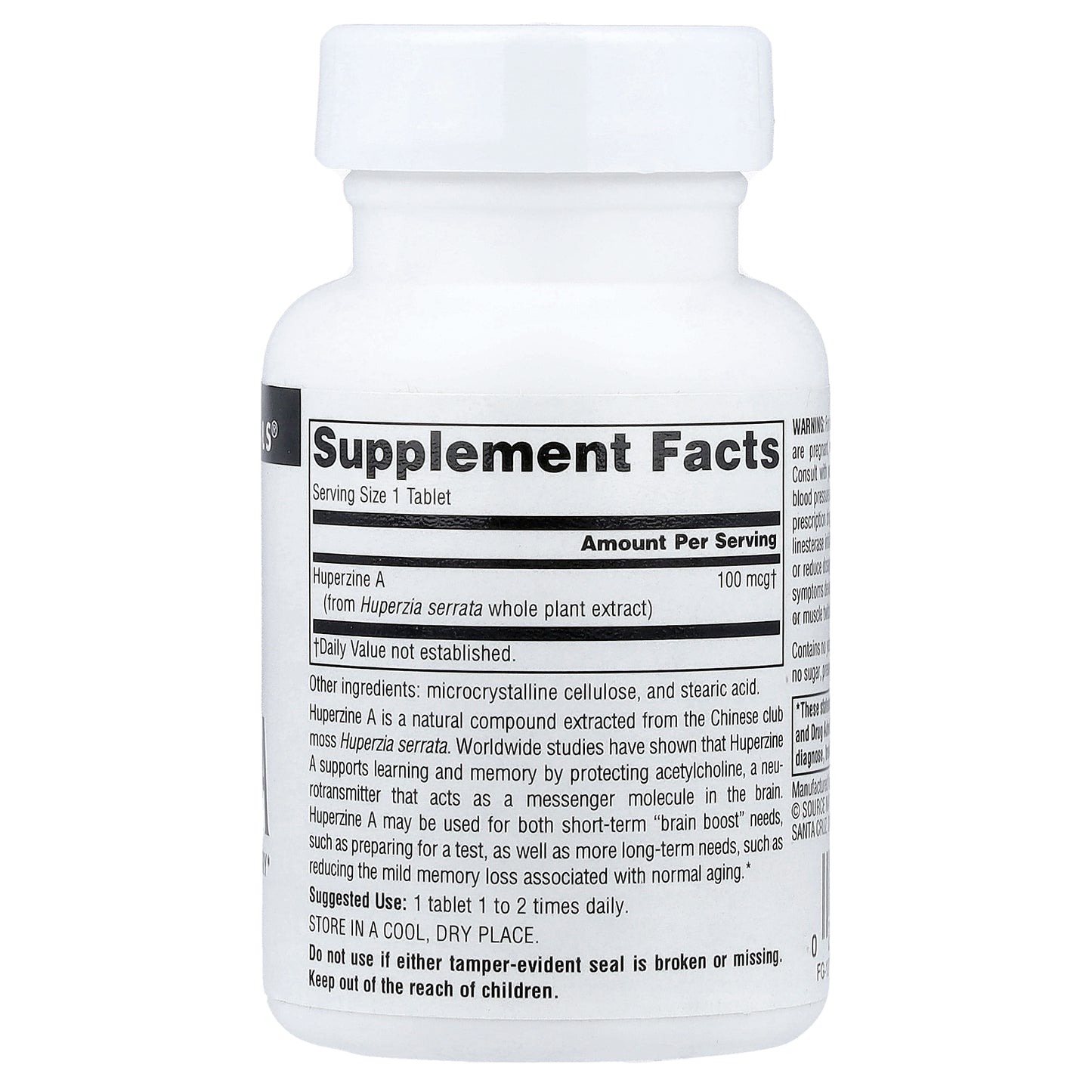 Source Naturals, Huperzine A, 100 mcg, 120 Tablets