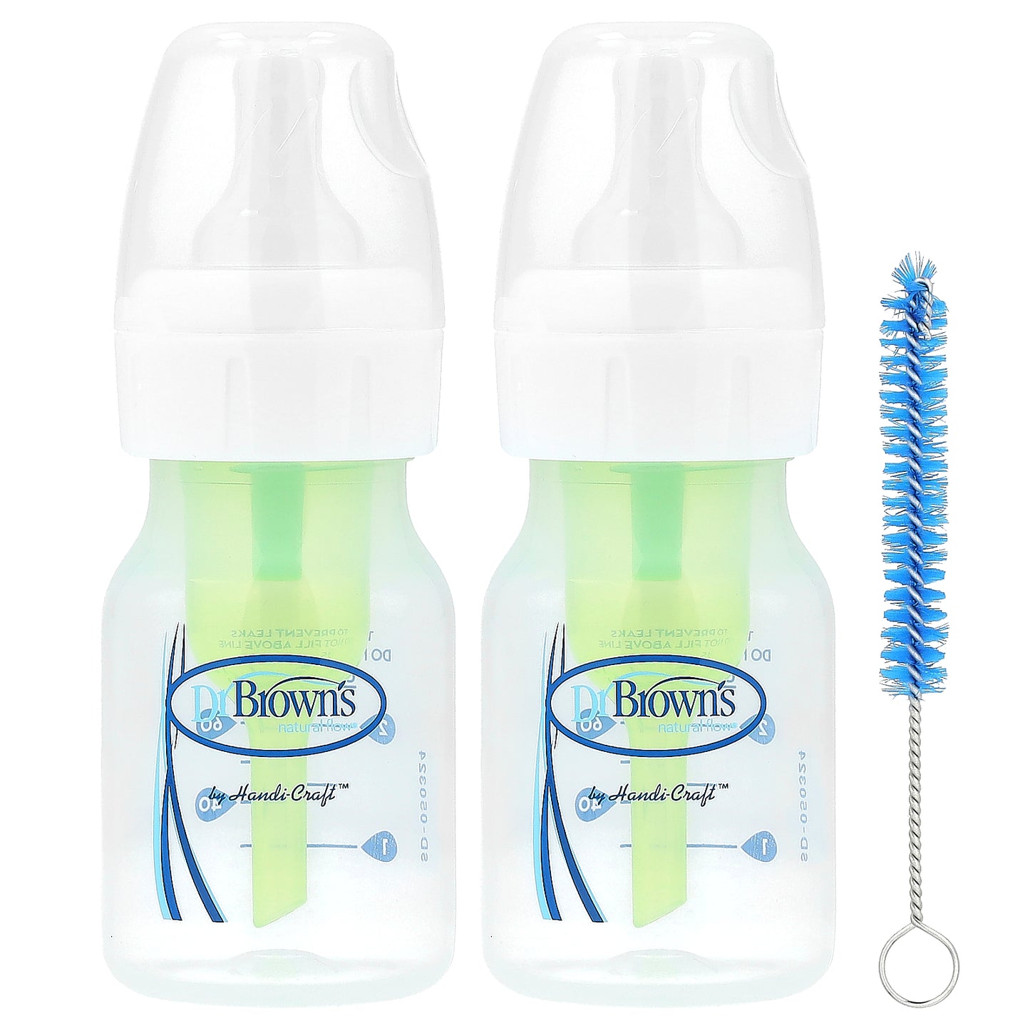 Dr. Brown's, Natural Flow®, Anti-colic Option+™ Baby Bottle, P/0 Months +, 2 Pack, 2 oz (60 ml) Each