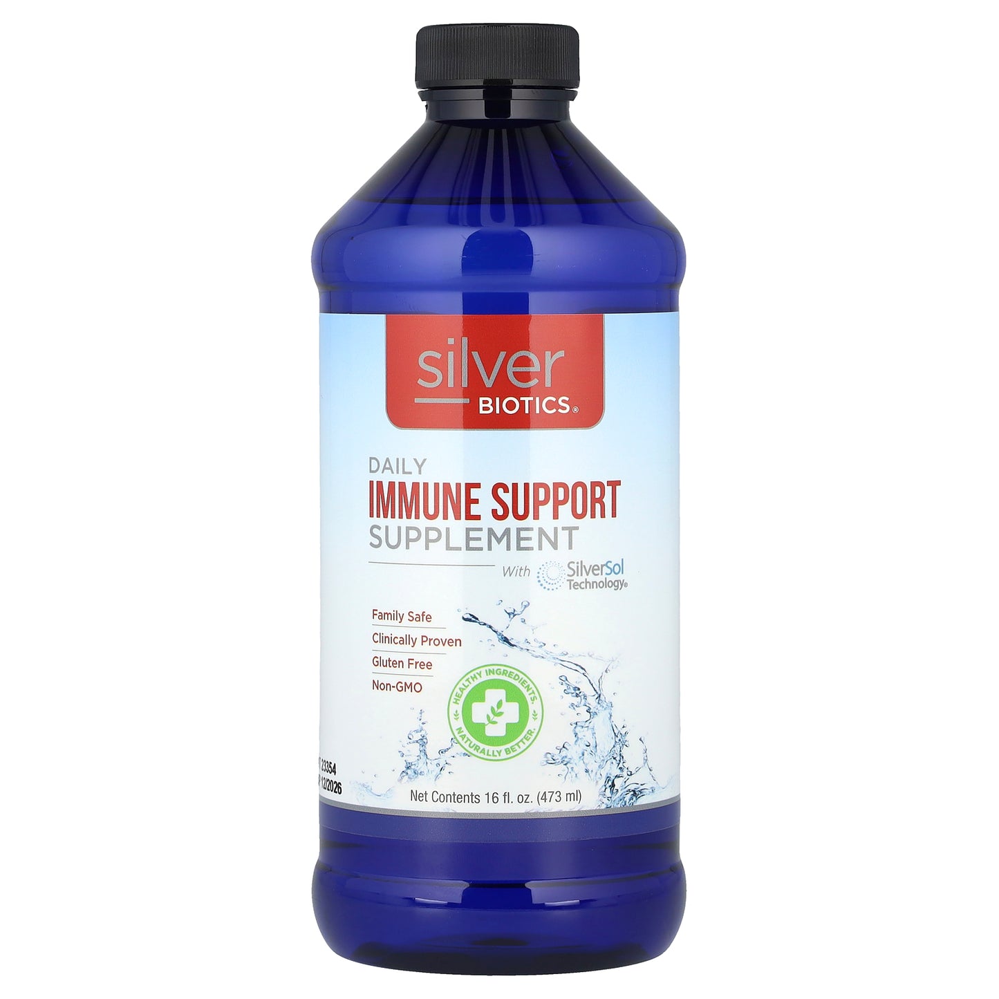 American Biotech Labs, Silver Biotics®, Daily Immune Support Supplement with SilverSol Technology®, 50 mcg, 16 fl oz (473 ml)