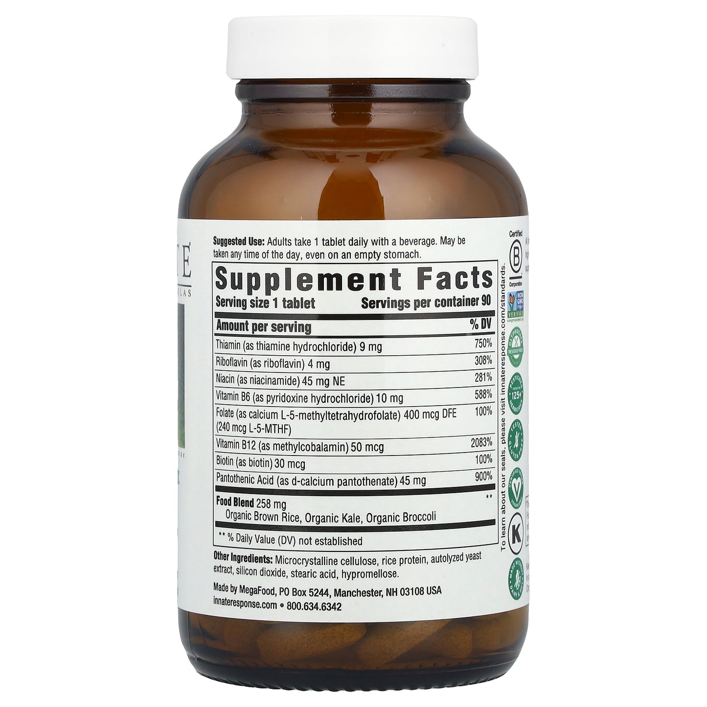 Innate Response Formulas, B Complex, 90 Tablets