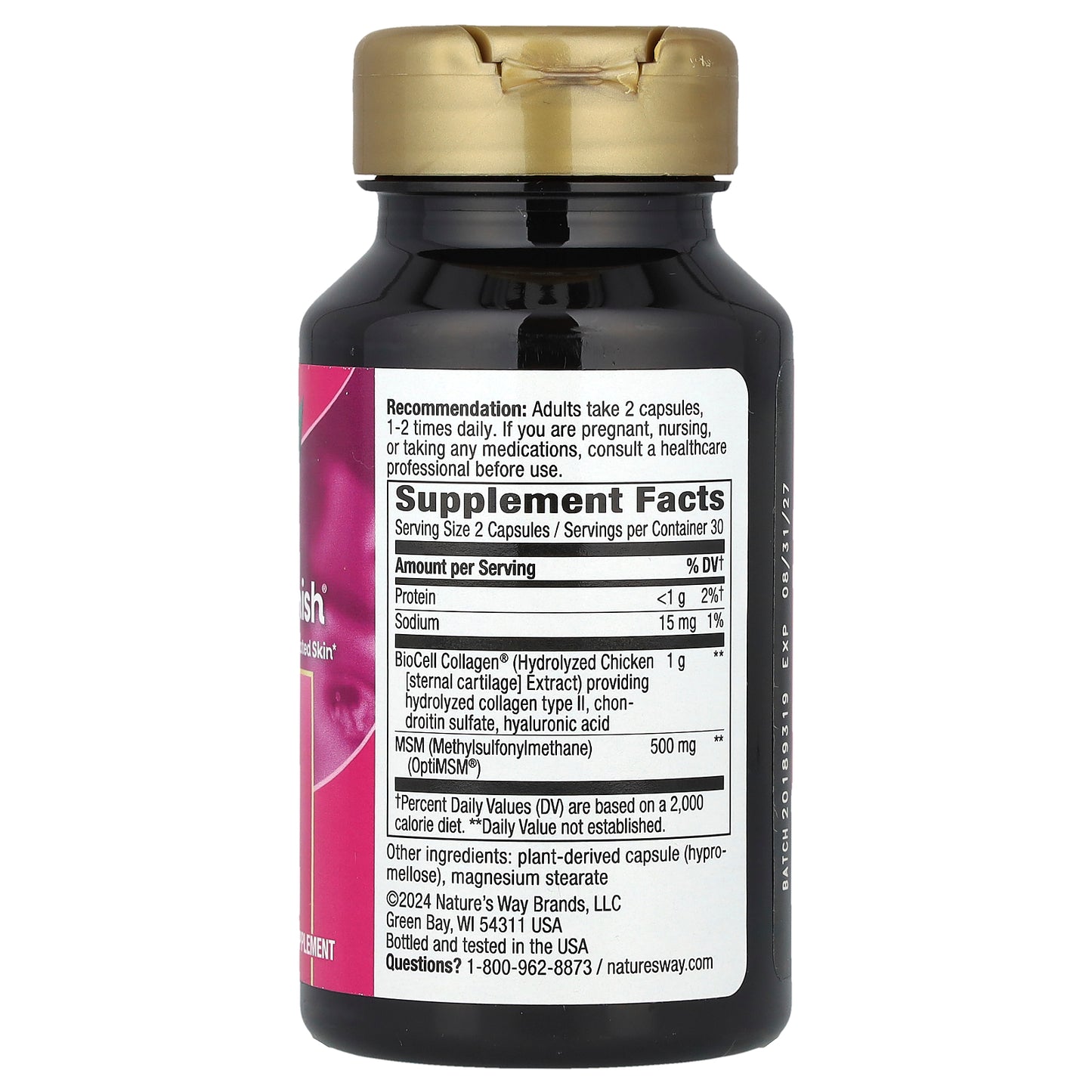 Nature's Way, Hydraplenish® With OptiMSM®, 60 Capsules