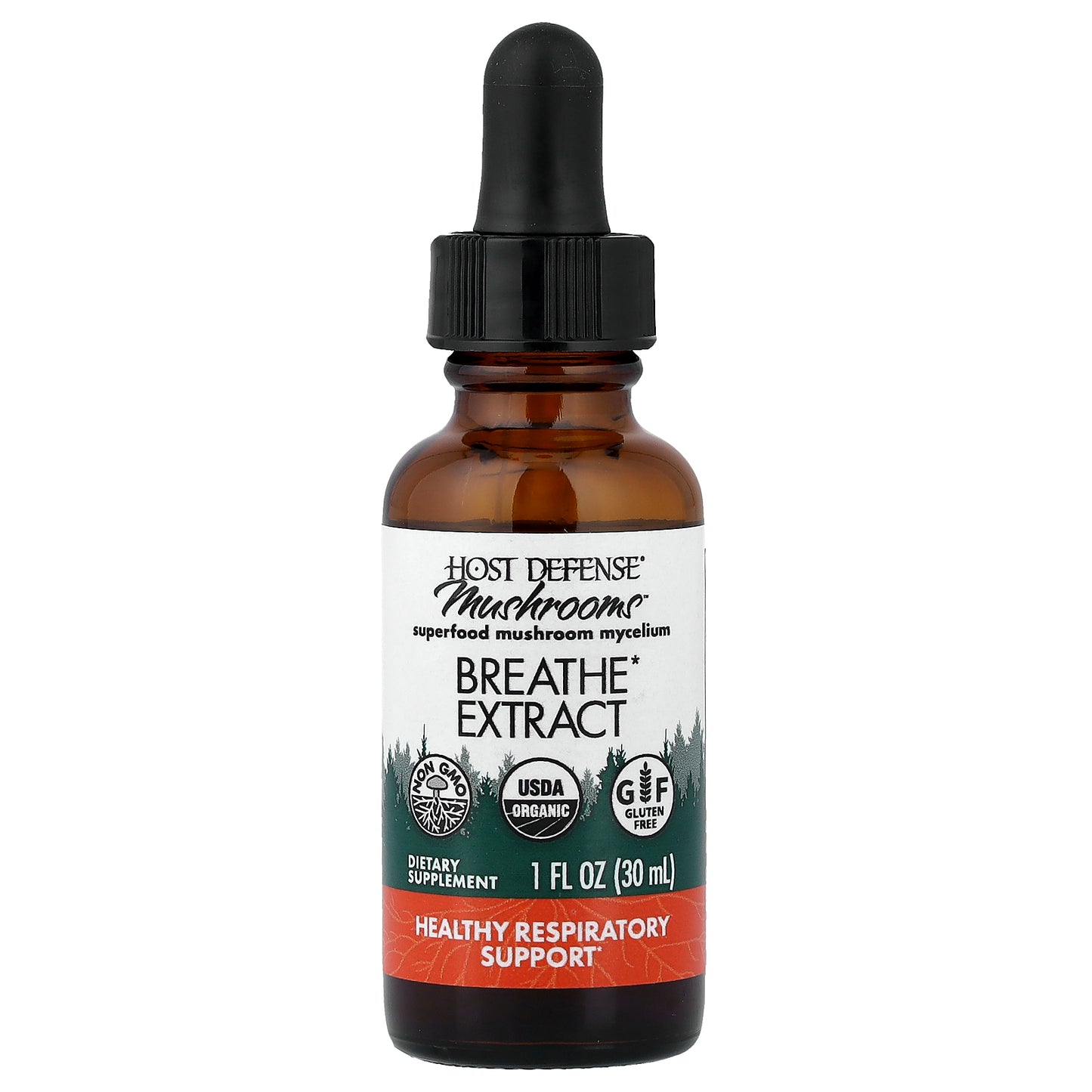 Host Defense, Mushrooms, Organic Breathe Extract, 1 fl oz (30 ml)