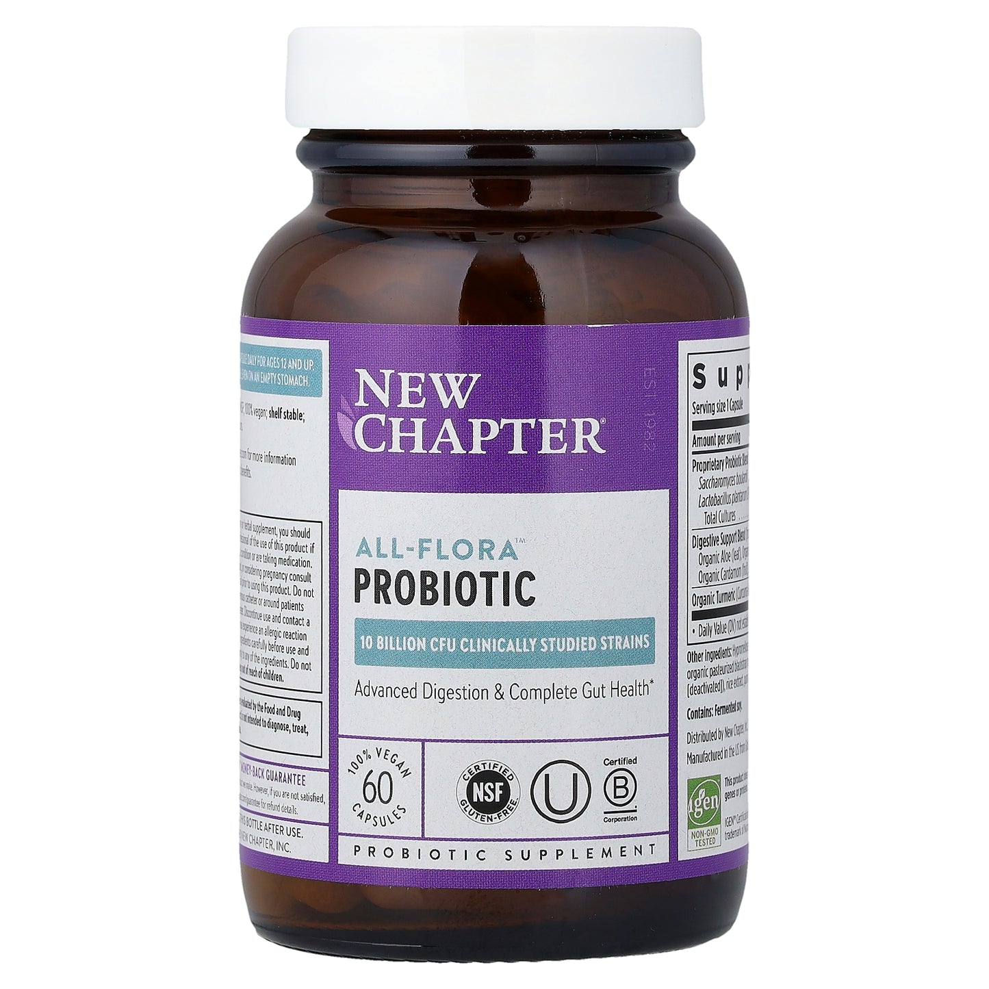 New Chapter, All-Flora™ Probiotic, 10 Billion CFU, 60 Vegan Capsules