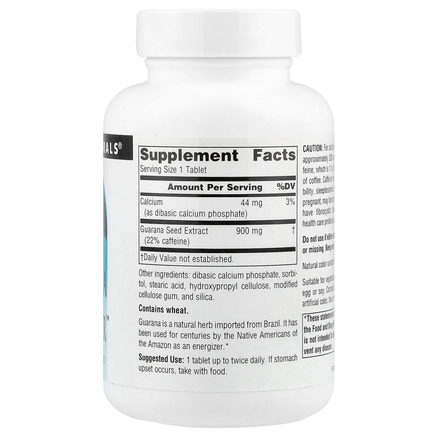 Source Naturals, Guarana Energizer™, 60 Tablets