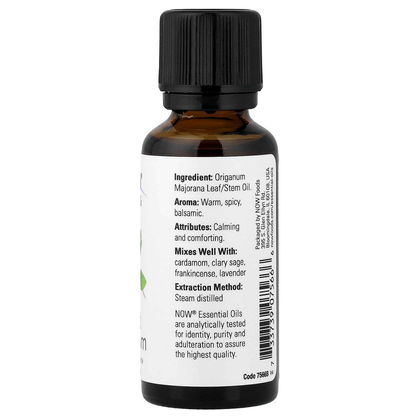 NOW Foods, Essential Oils, Sweet Marjoram, 1 fl oz (30 ml)