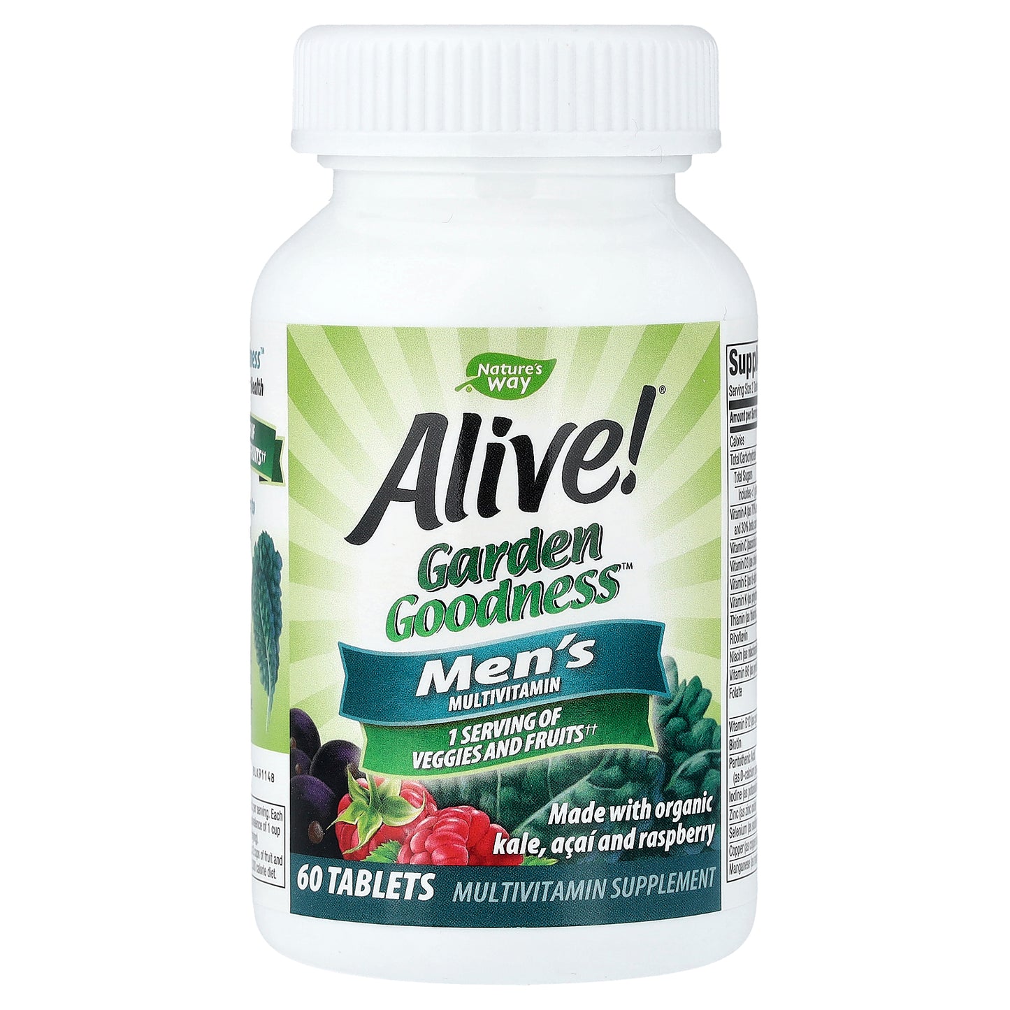 Nature's Way, Alive!® Garden Goodness™, Men's Multivitamin, 60 Tablets