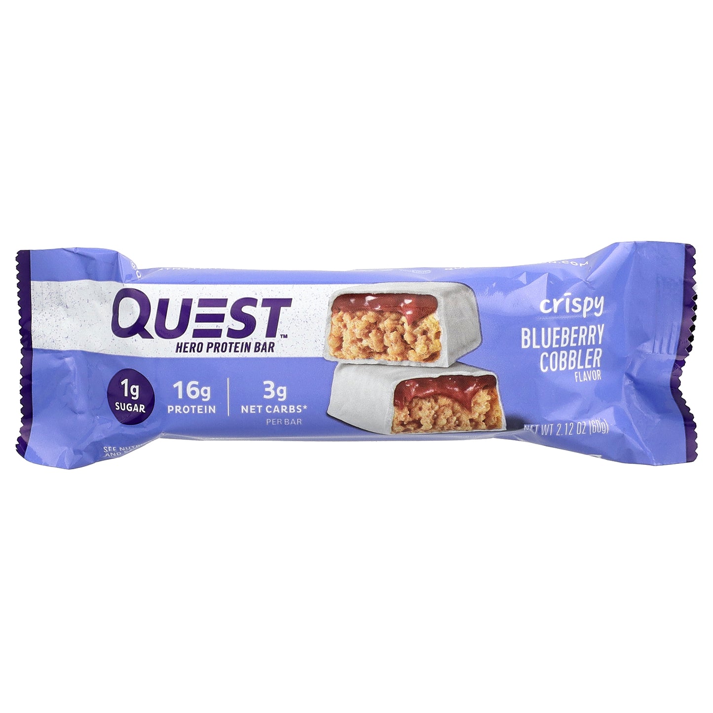 Quest Nutrition, Hero Protein Bar, Crispy Blueberry Cobbler, 12 Bars, 2.12 oz (60 g) Each