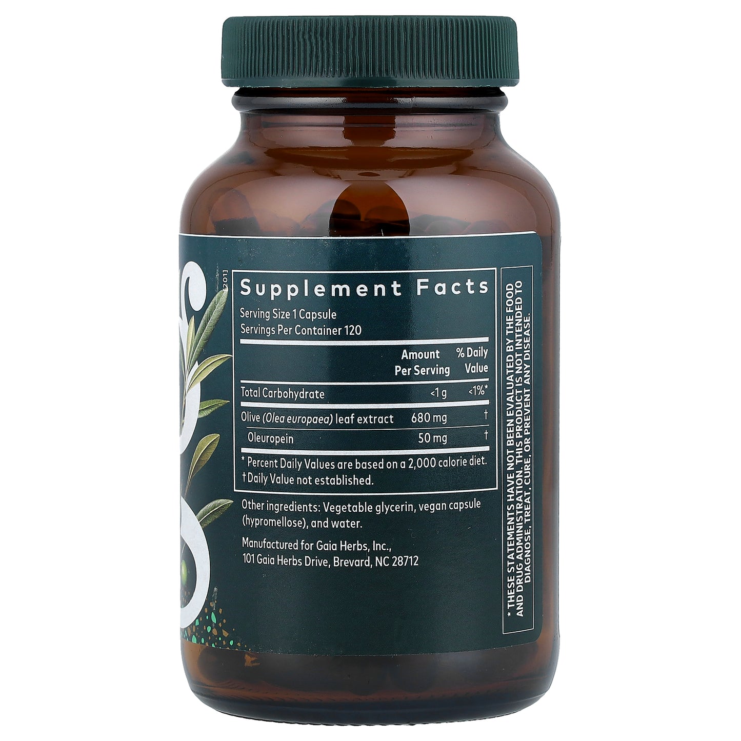 Gaia Herbs, Olive Leaf, 120 Liquid Phyto-Caps®