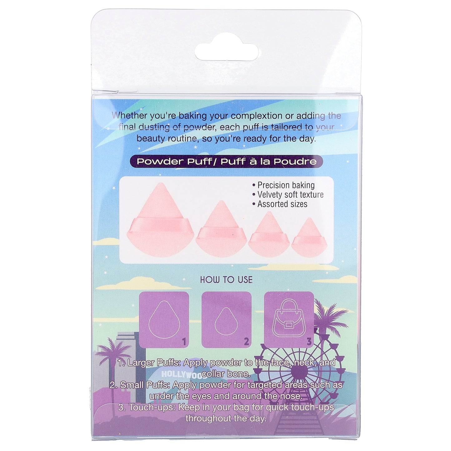 J.Cat Beauty, Assorted Pink Puffs, BR60, 4 Count