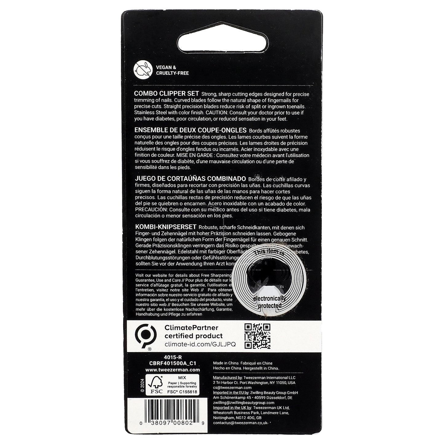 Tweezerman, Combo Clipper Set, 2 Count