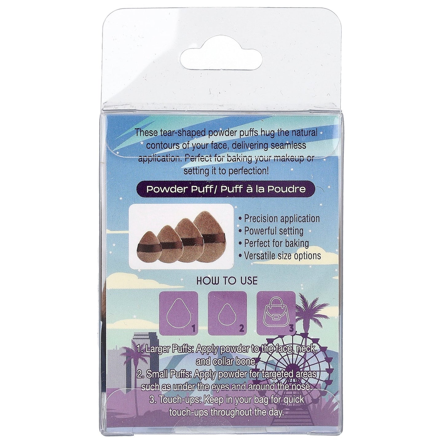 J.Cat Beauty, Assorted Brown Puffs, BR58, 4 Count