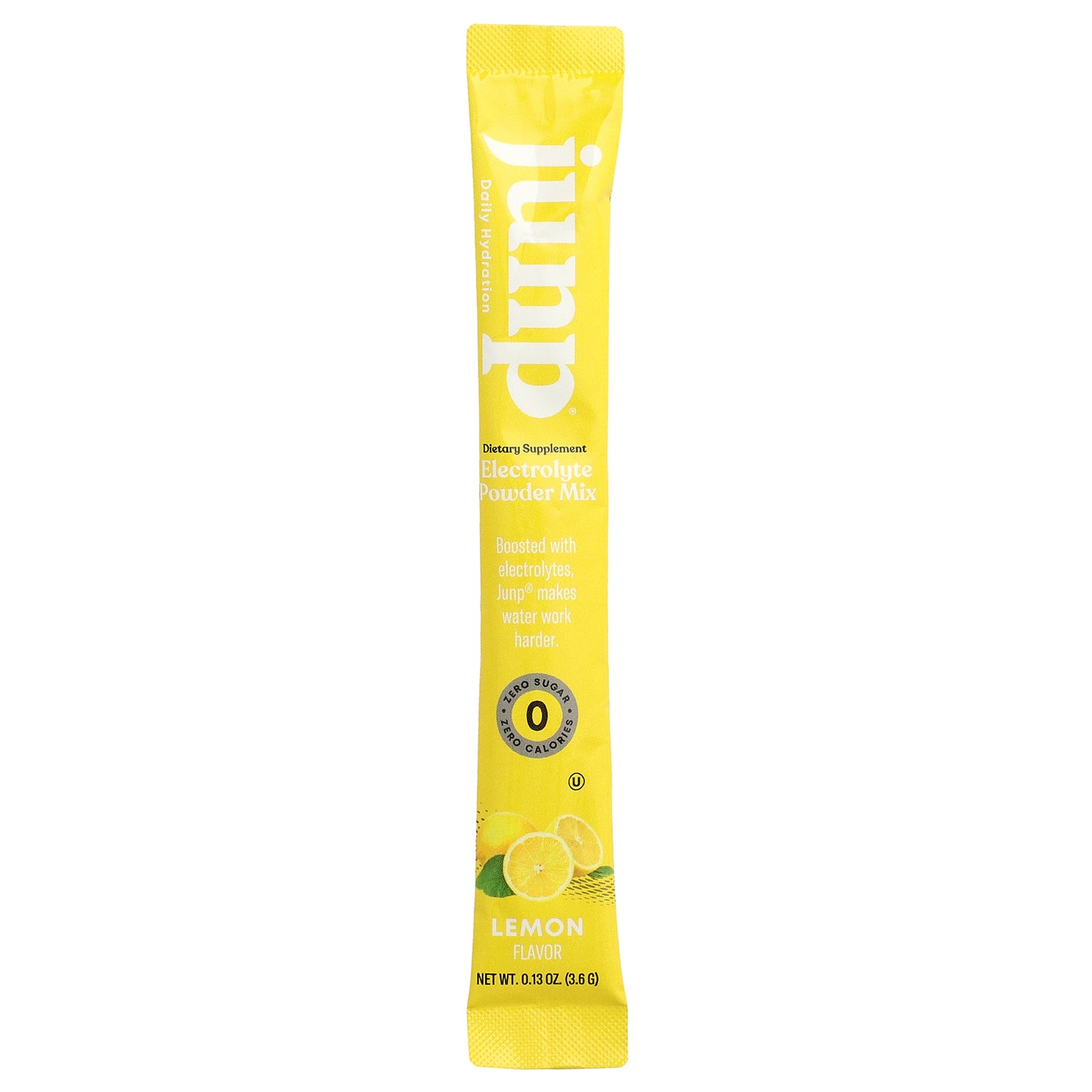 JUNP Hydration, Electrolyte Powder Mix, Lemon, 20 Stick Packs, 0.13 oz (3.6 g) Each