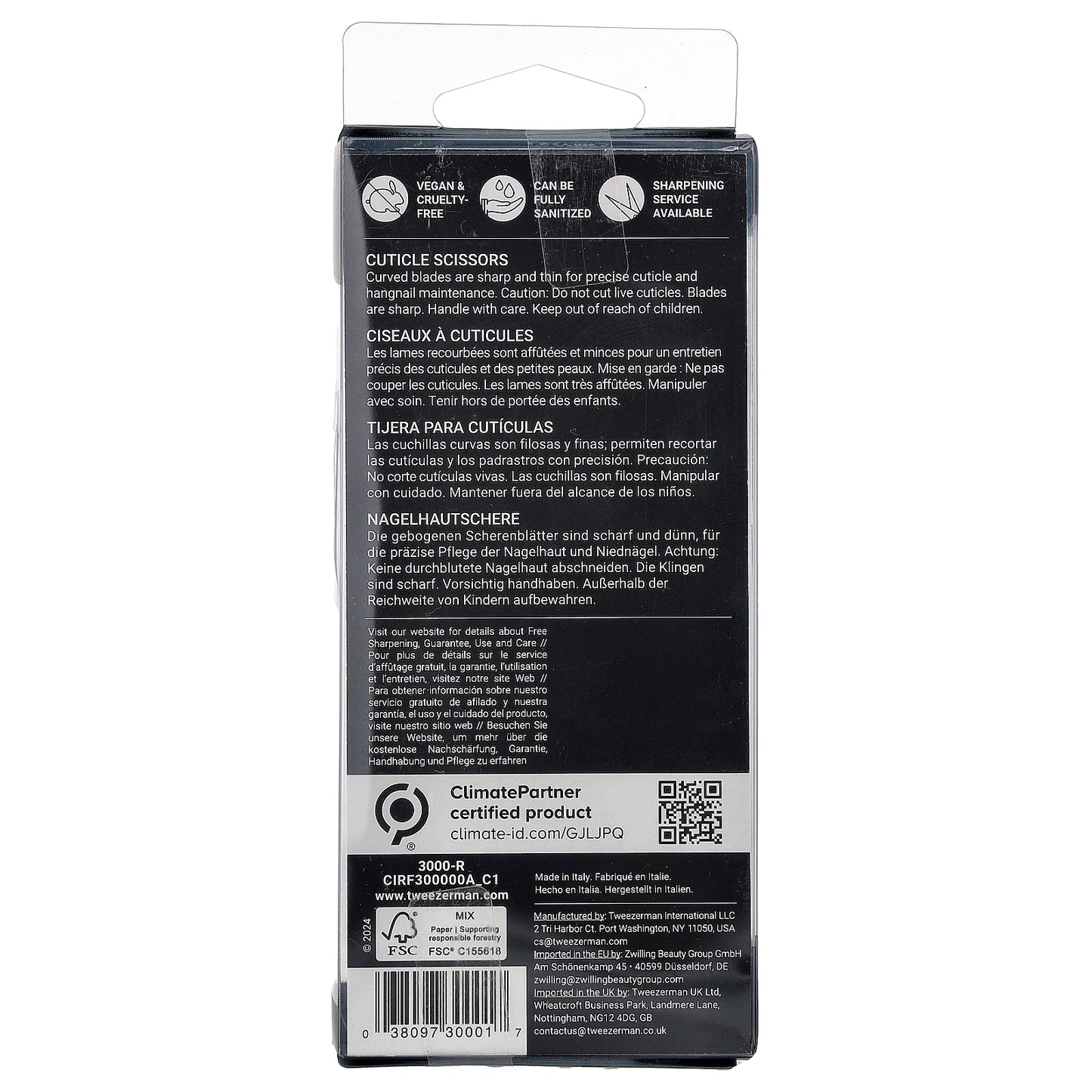 Tweezerman, Cuticle Scissors, 1 Count