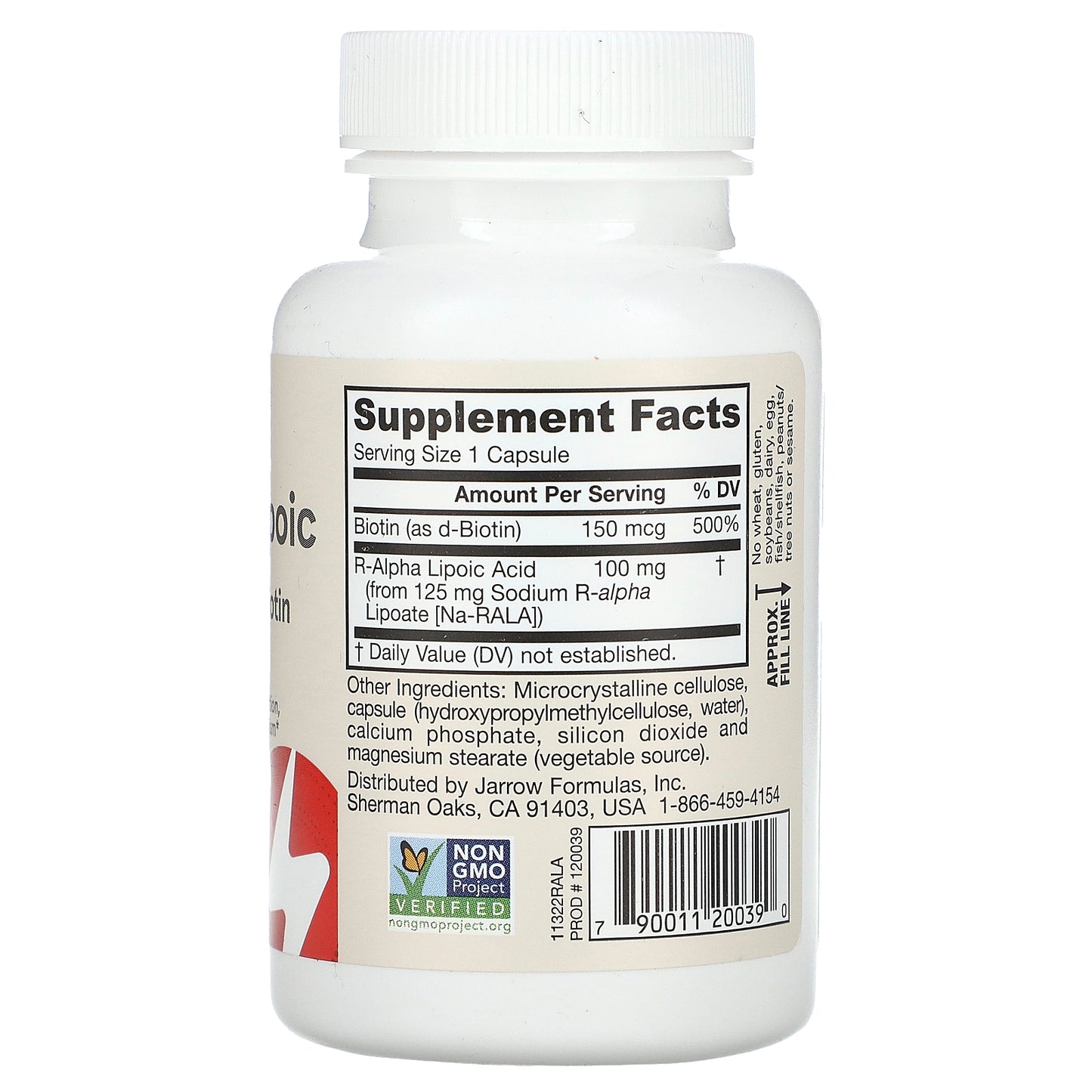 Jarrow Formulas, R-Alpha Lipoic Acid with Biotin, 60 Veggie Capsules