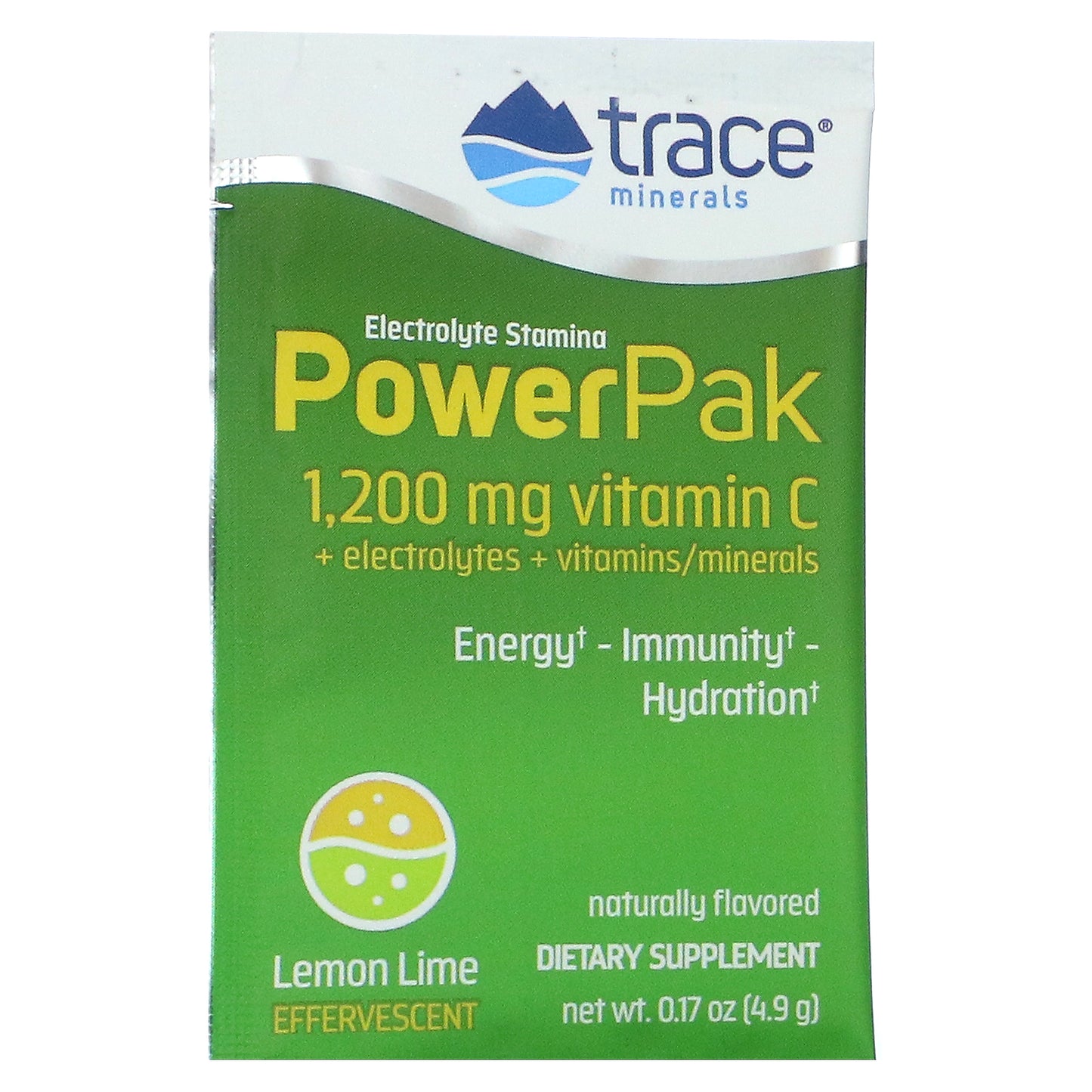 Trace, Power Pak, Lemon Lime, 30 Stick Packets, 0.22 oz (6.1 g) Each