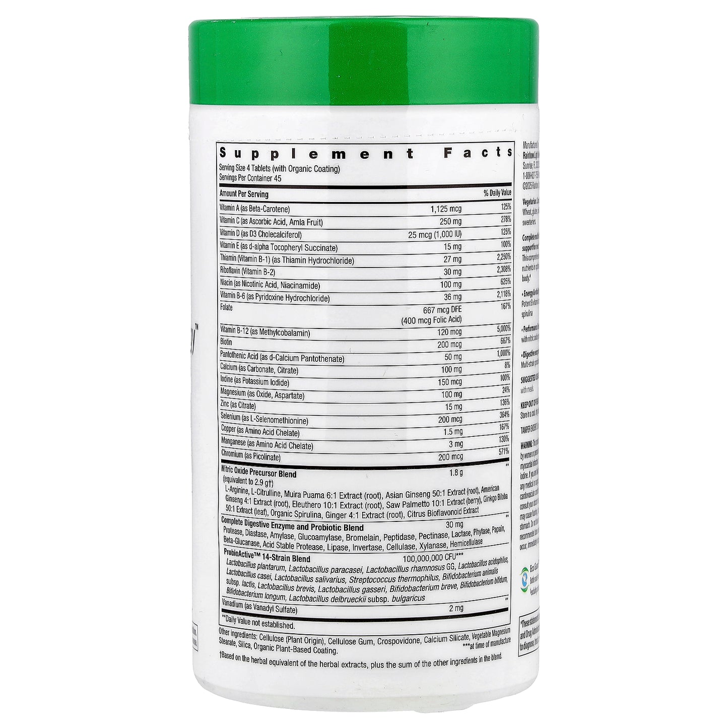 Rainbow Light, Performance Energy™ for Men+, 180 Tablets