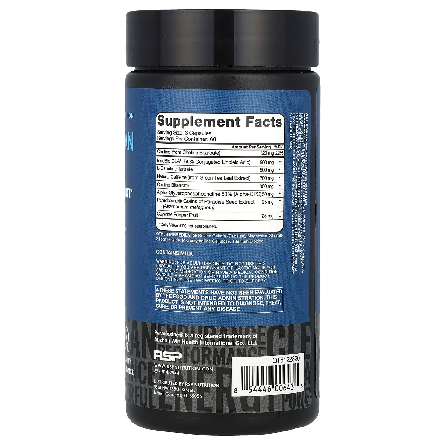 RSP Nutrition, QuadraLean Thermo®, 180 Capsules