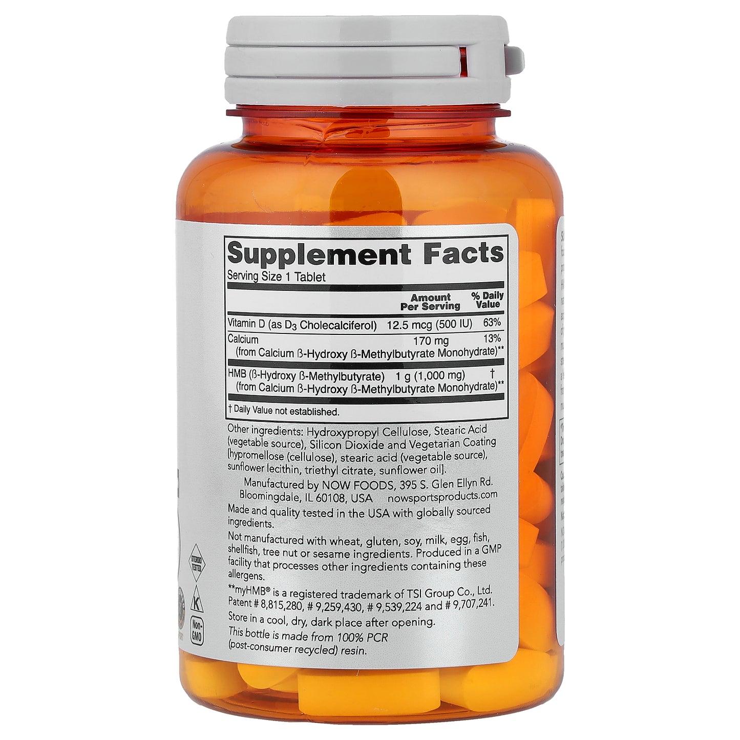 NOW Foods, Sports, HMB With Vitamin D-3, 90 Tablets (1,000 mg per Tablet)