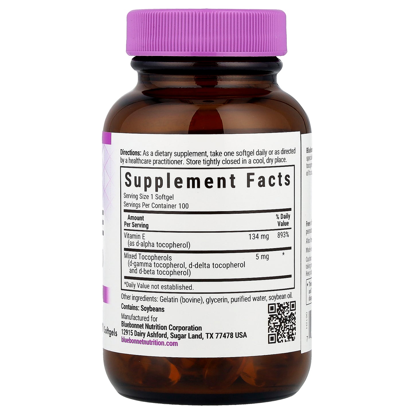Bluebonnet Nutrition, Vitamin E, 100 Softgels