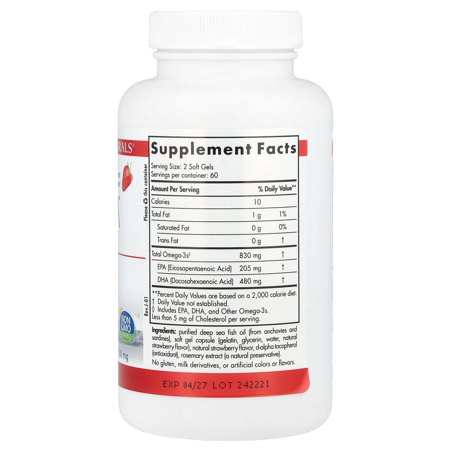 Nordic Naturals, ProDHA™, Strawberry, 120 Soft Gels (250 mg per Soft Gel)