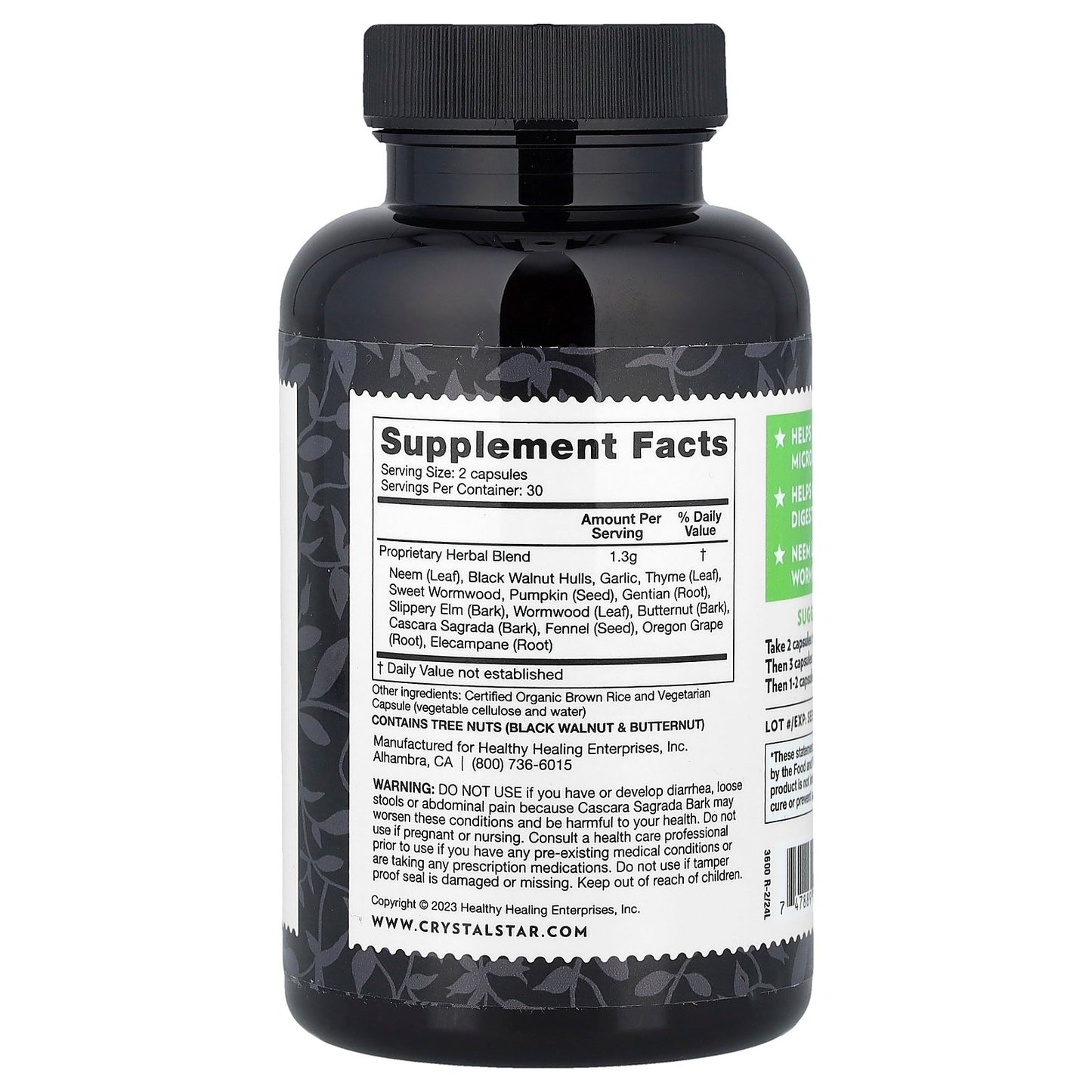 Crystal Star, Para Purge, 60 Vegetarian Capsules