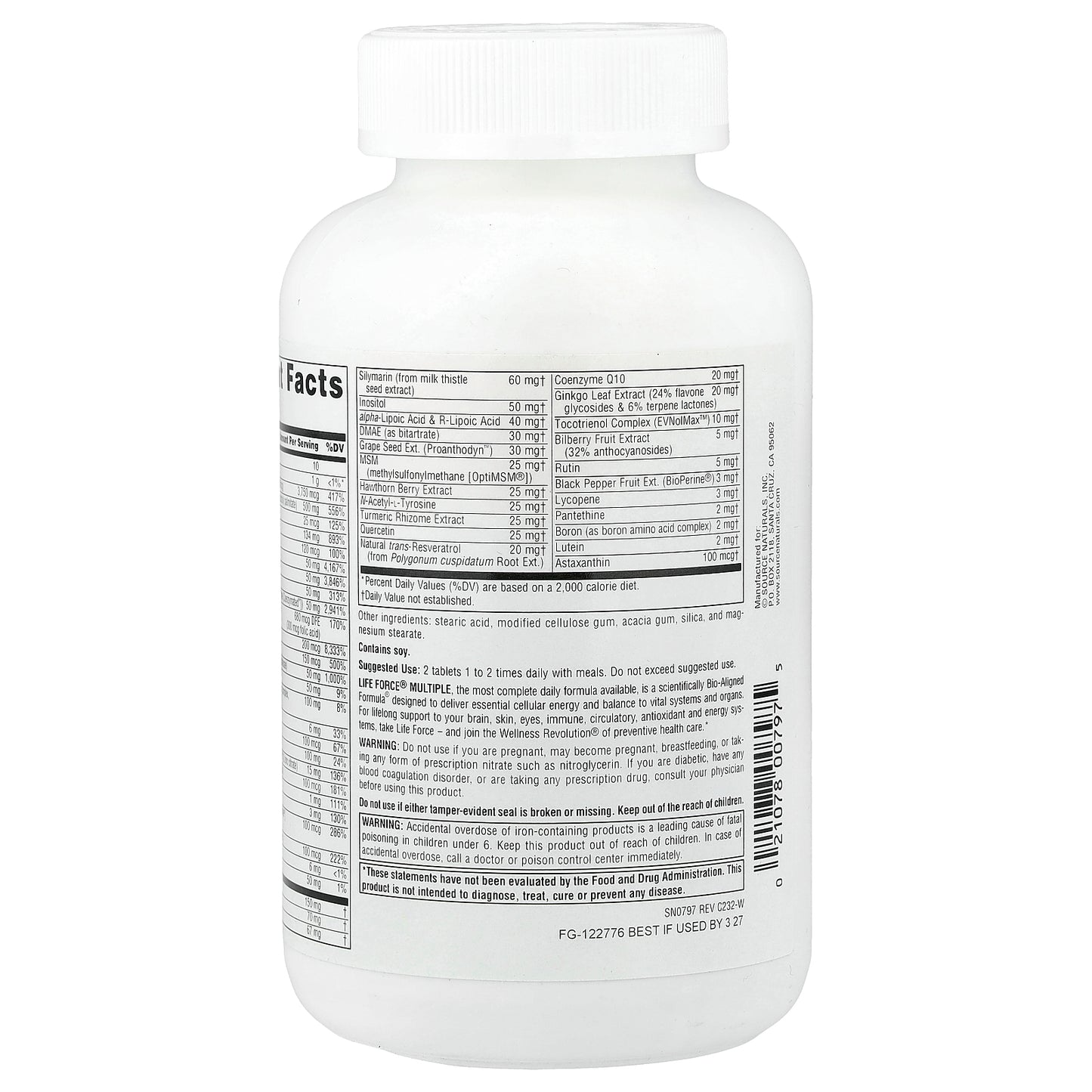 Source Naturals, Life Force® Multiple, 120 Tablets