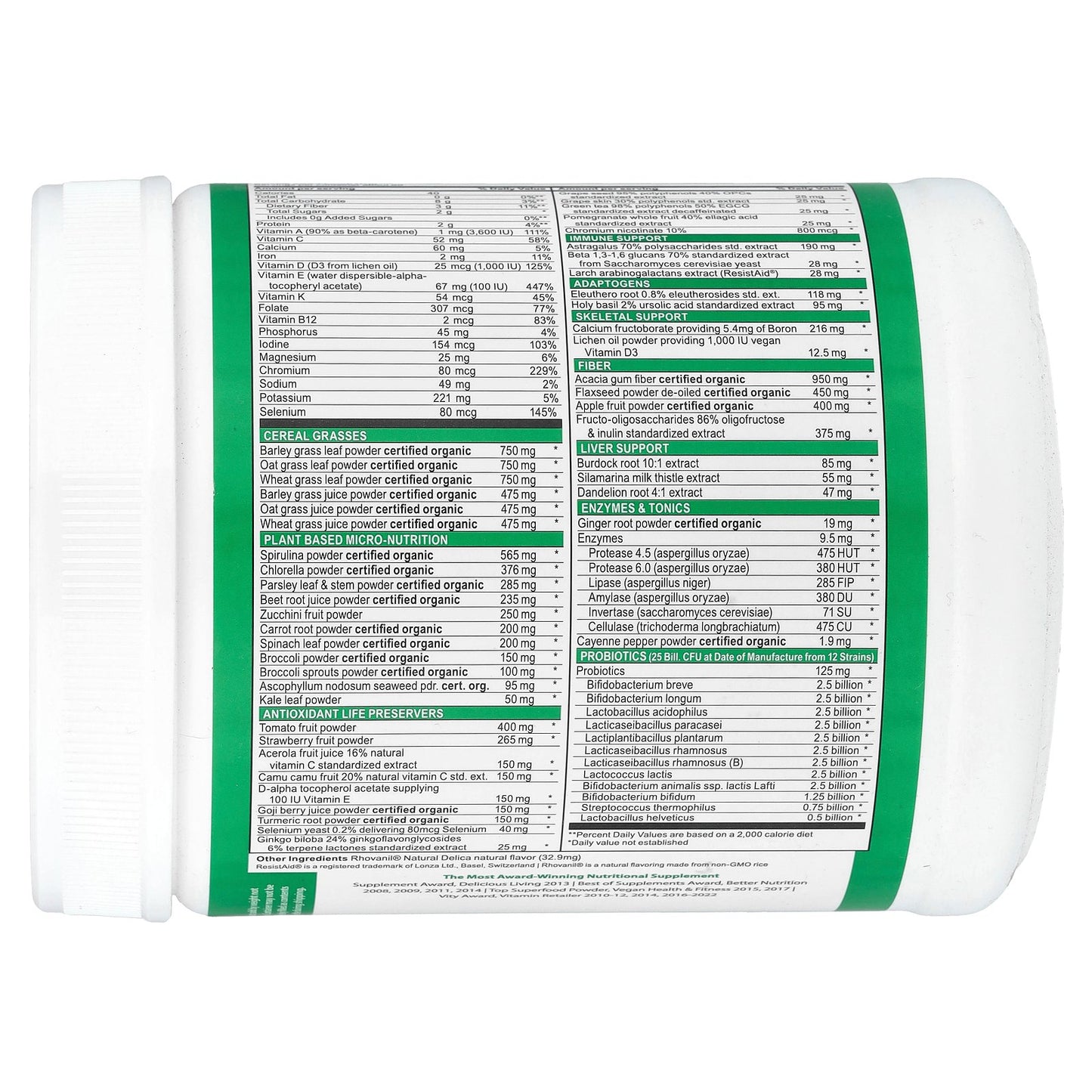 Vibrant Health, Green Vibrance® +25 Billion Probiotics, Version 21.0, 23.28 oz (660 g)