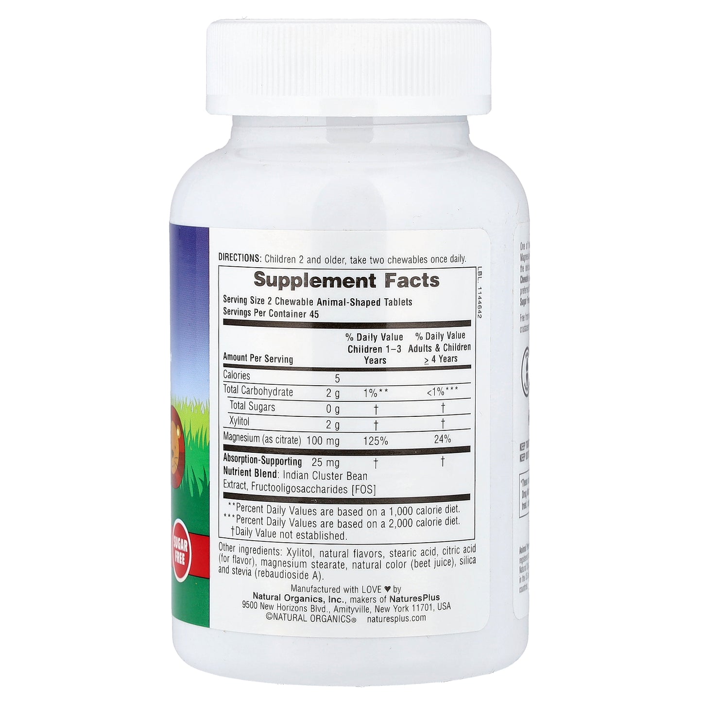 NaturesPlus, MagKidz®, Animal Parade®, Children's Chewable Magnesium, Cherry, 90 Animal-Shaped Tablets (50 mg per Tablet)