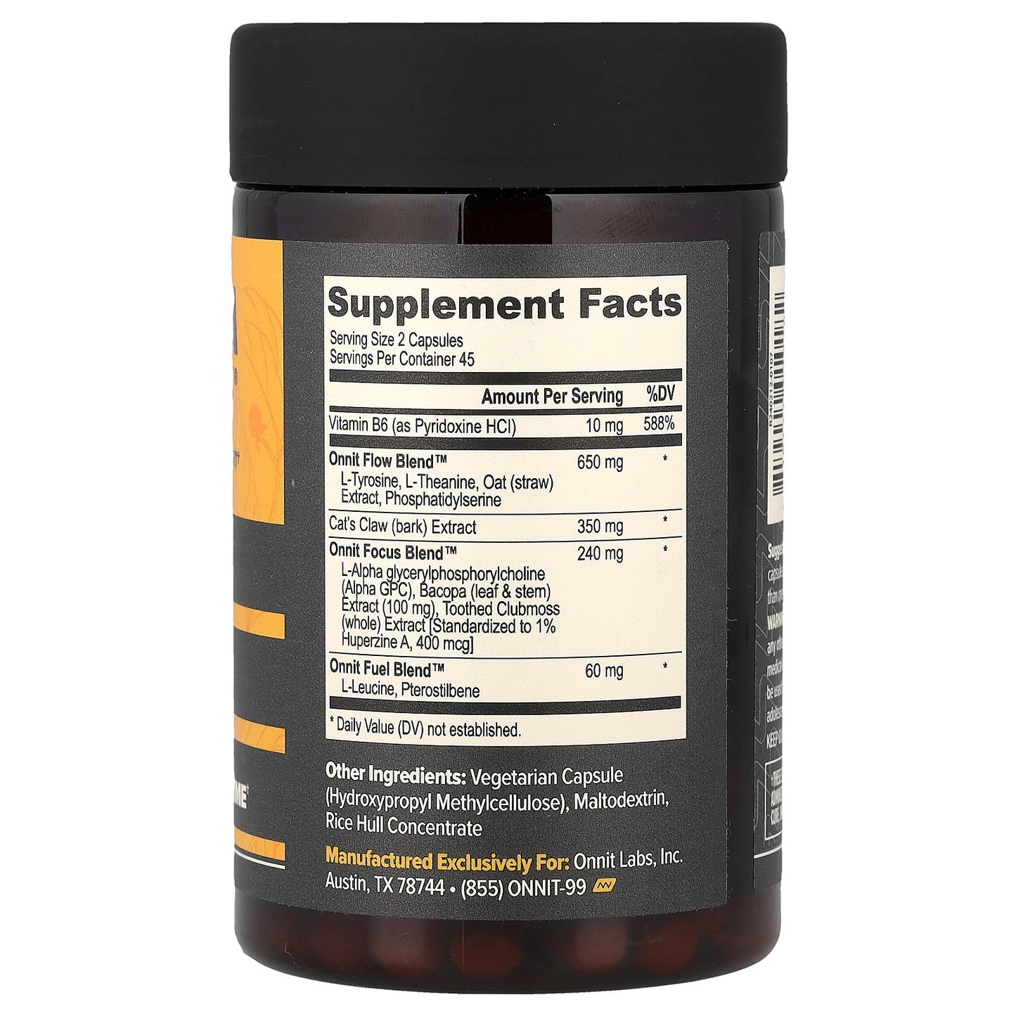 Onnit, Alpha Brain®, 90 Capsules